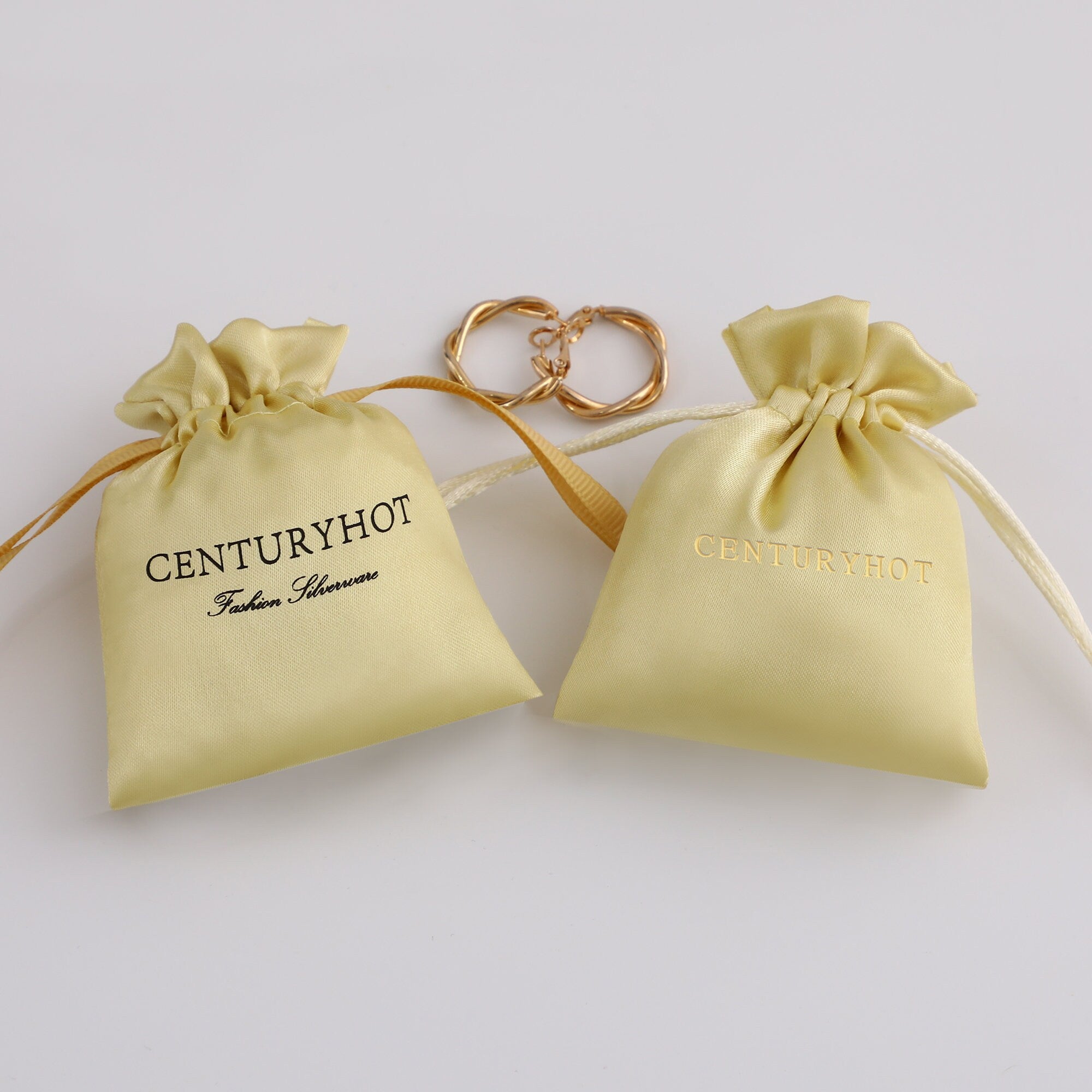 Custom Logo Satin Drawstring Pouch, Jewelry Packaging-zoom-7
