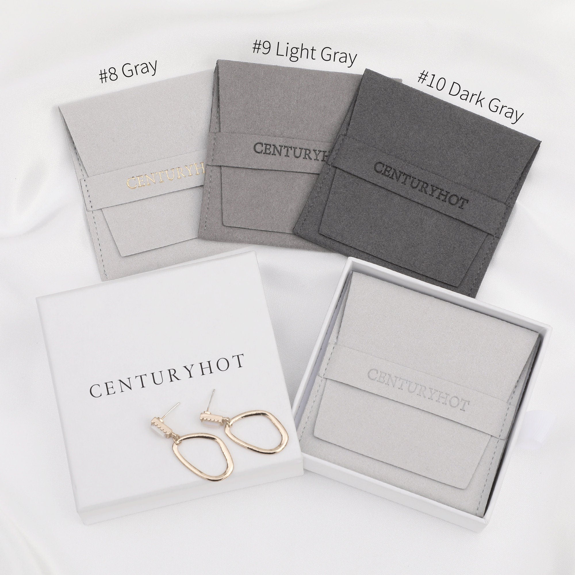 Personalized Microfiber Jewelry Bag, Custom Logo Packaging (50 Pieces)