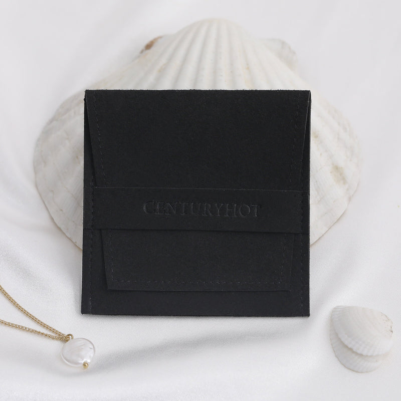 Custom Logo Microfiber Jewelry Bag - Black Fashion Packaging (50pcs)-zoom-