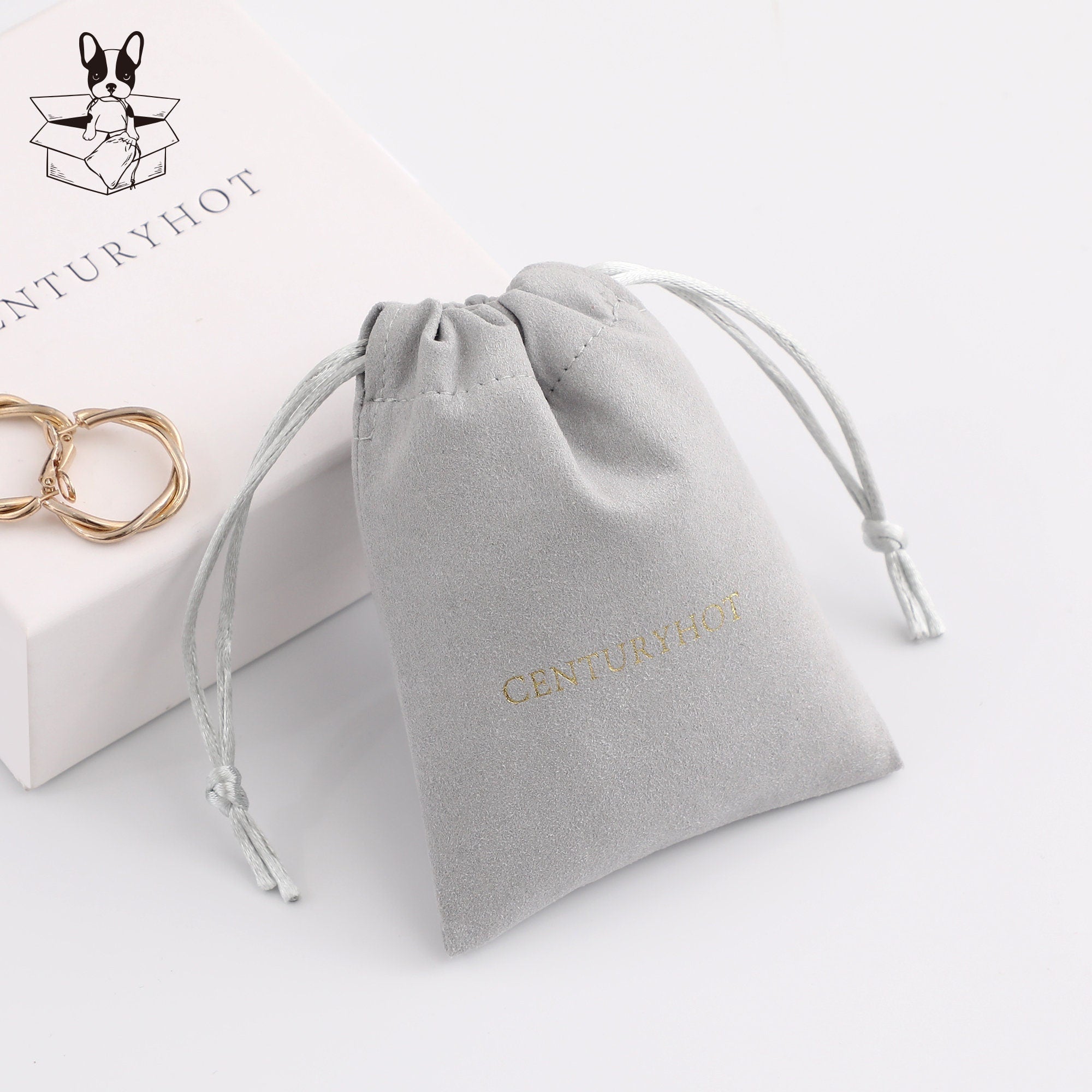 Custom Logo Microfiber Drawstring Bags, Personalized Jewelry Packaging-zoom-5