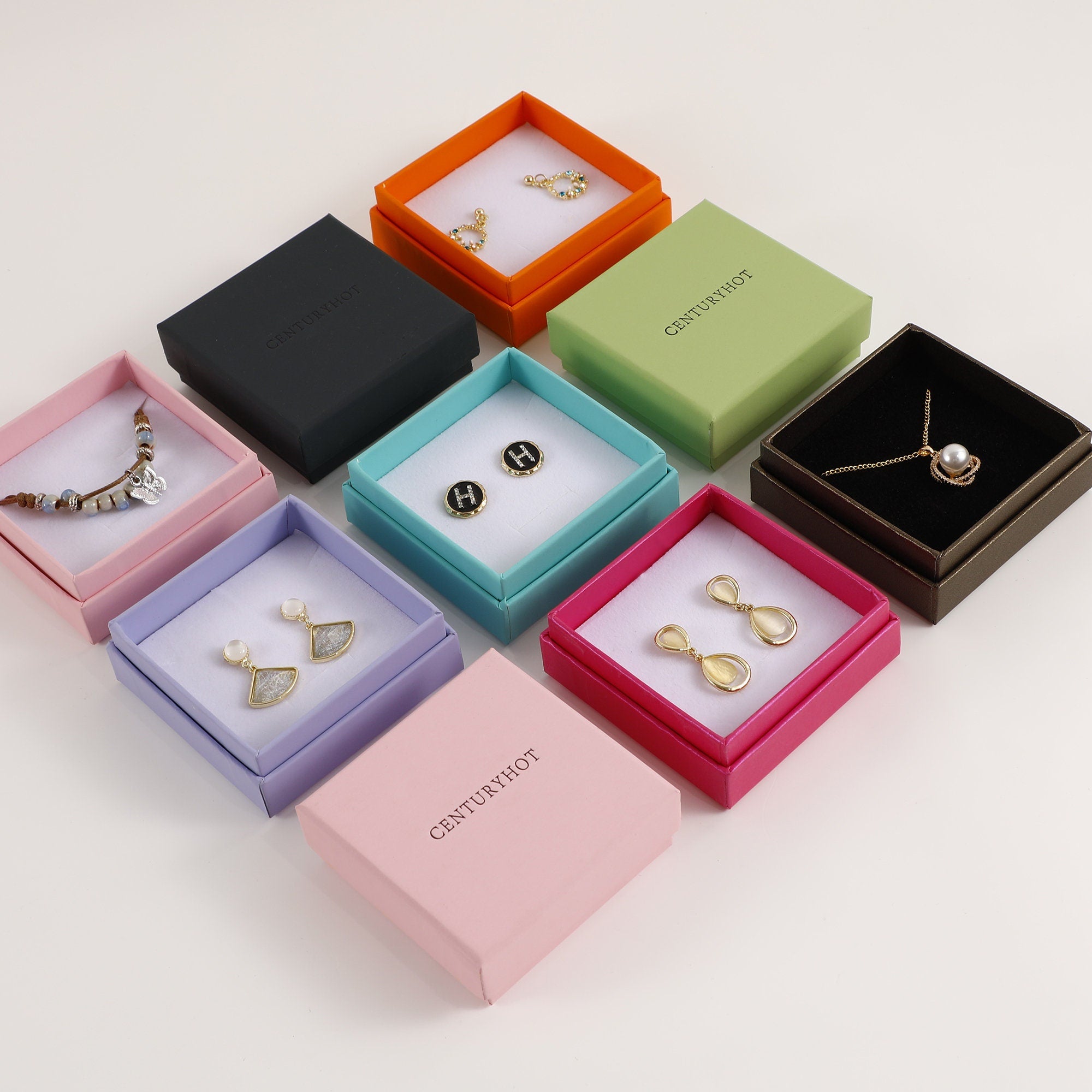 Custom Logo Jewelry Box, Chic Ring/Necklace Gift Box-zoom-4