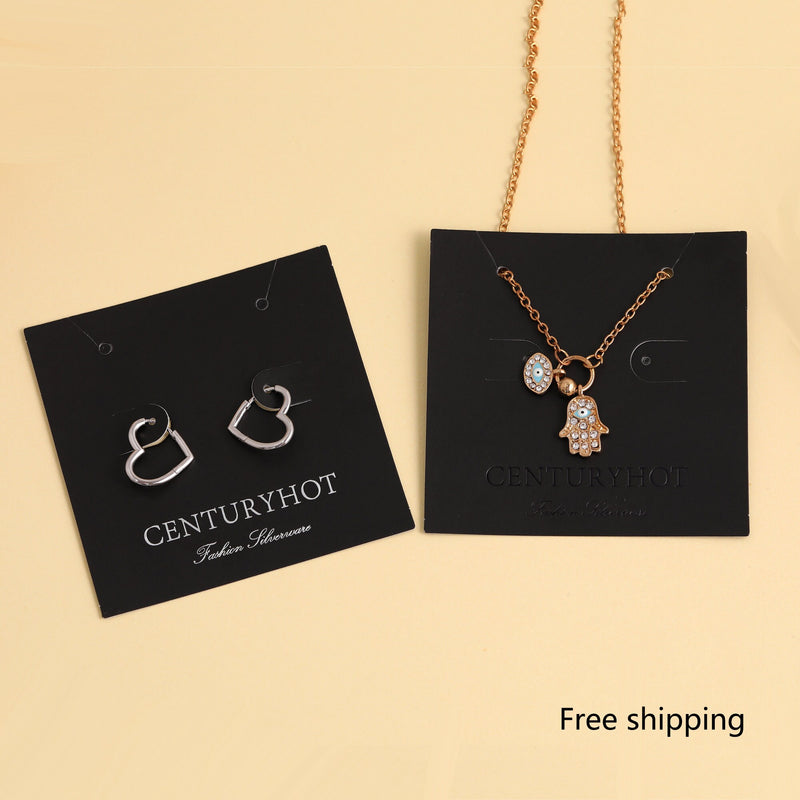 Custom Logo Jewelry Display Cards, Personalized Necklace & Earring Packaging-zoom-