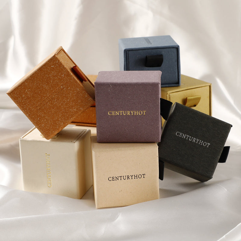 50 Personalized Logo Jewelry Gift Boxes with Sponge Pad-zoom-