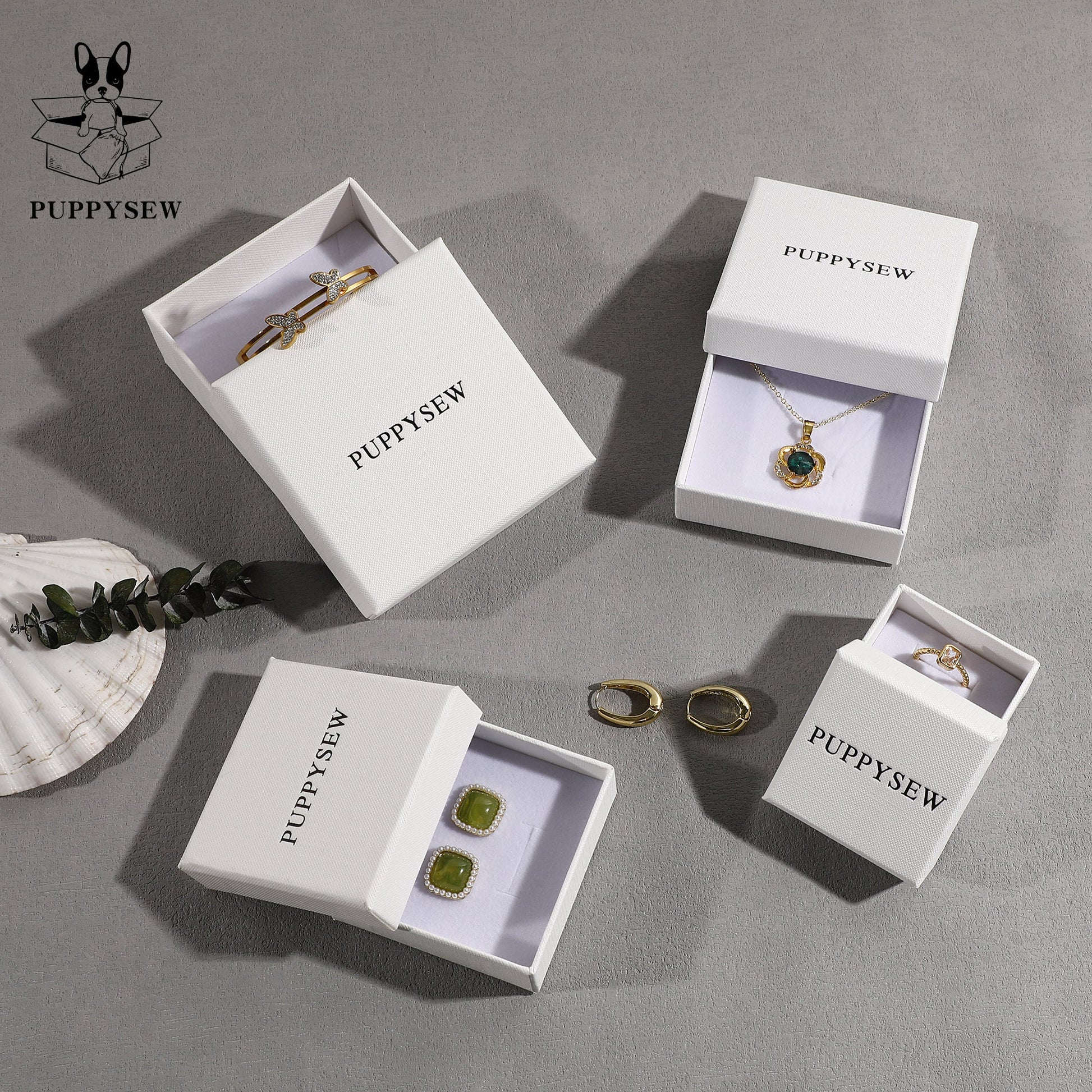 50 Custom Logo Jewelry Boxes: Necklace, Ring, Earring Packaging-5