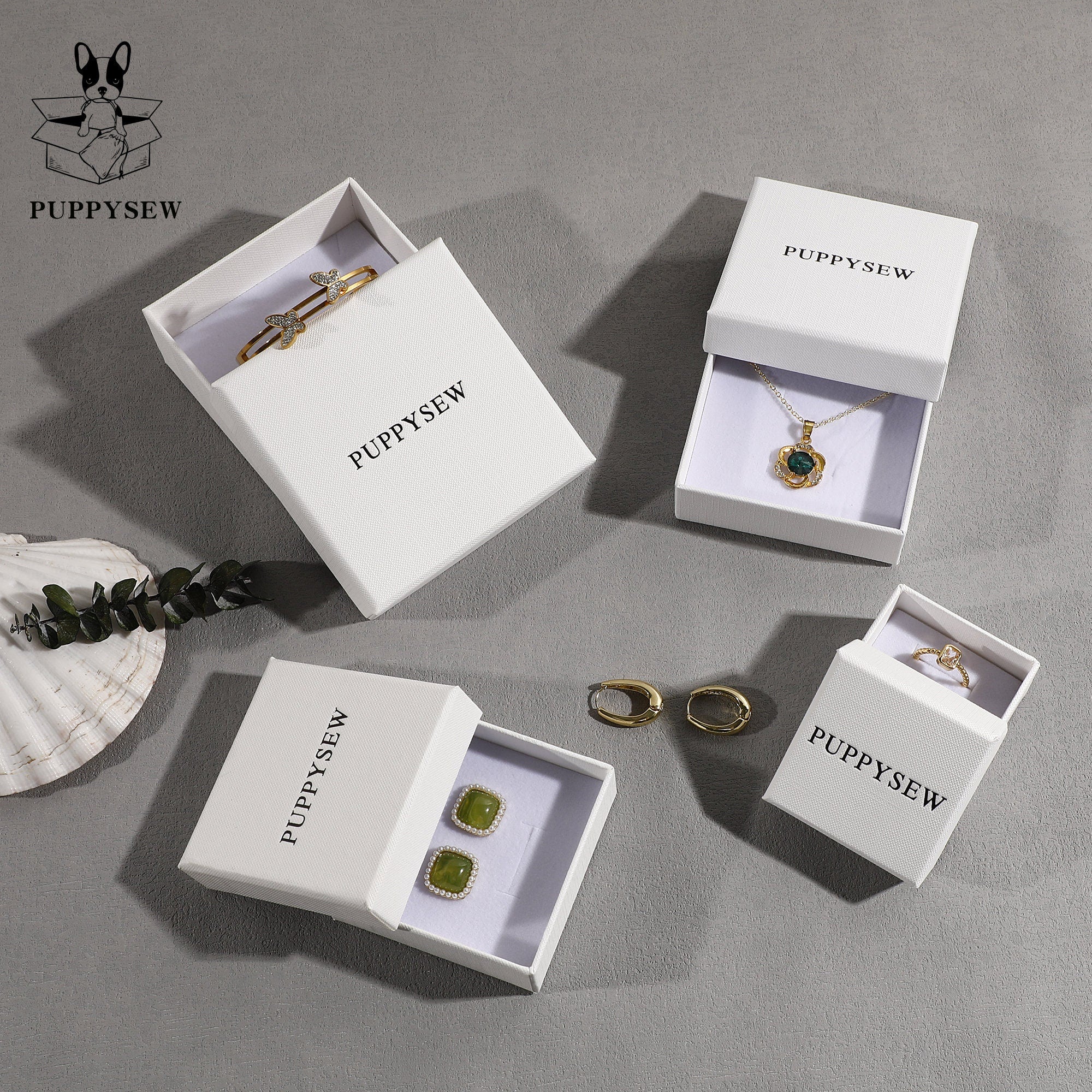 50 Custom Logo Jewelry Boxes: Necklace, Ring, Earring Packaging-zoom-5