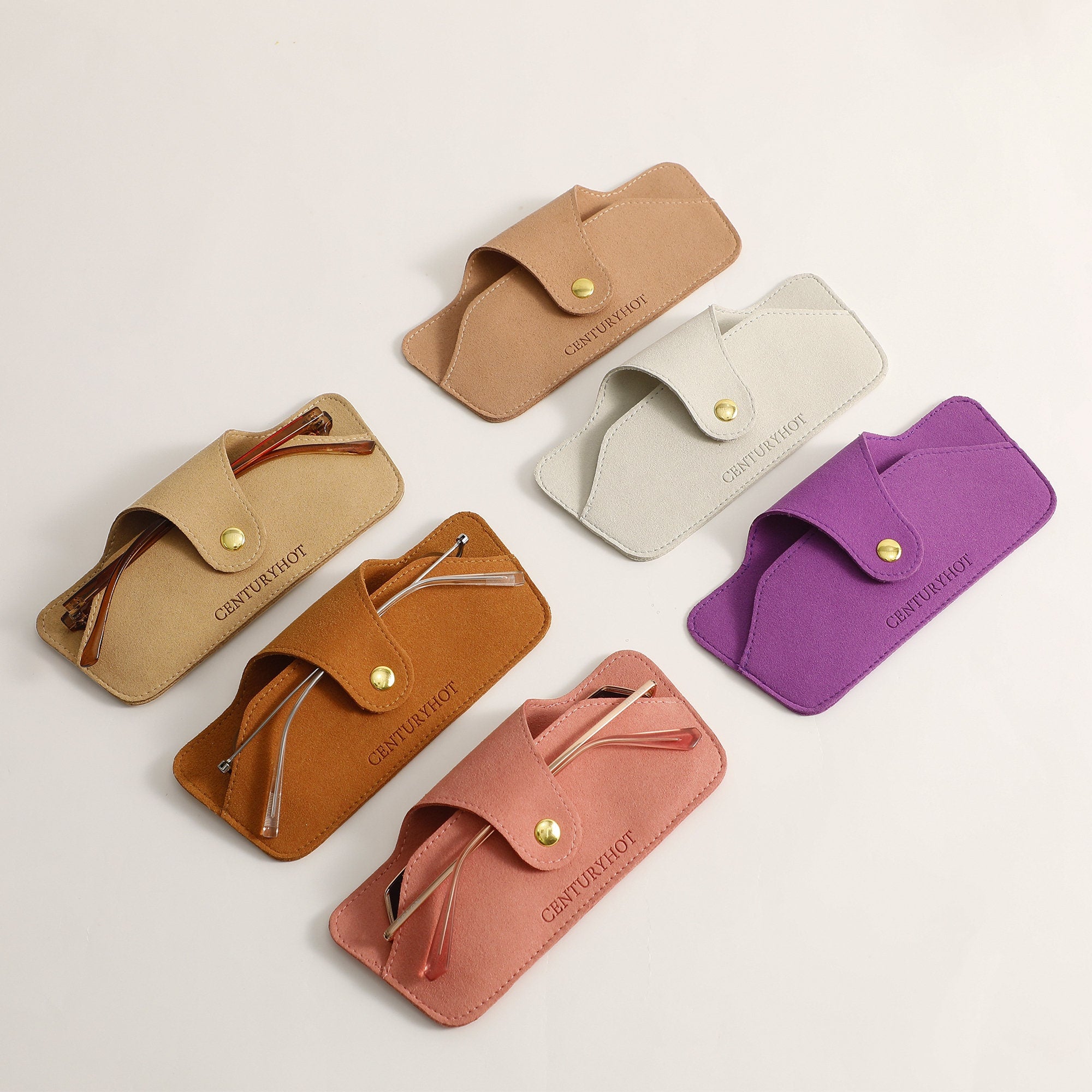 Microfiber Sunglasses Case, Portable Snap Closure, Customizable Logo-zoom-2