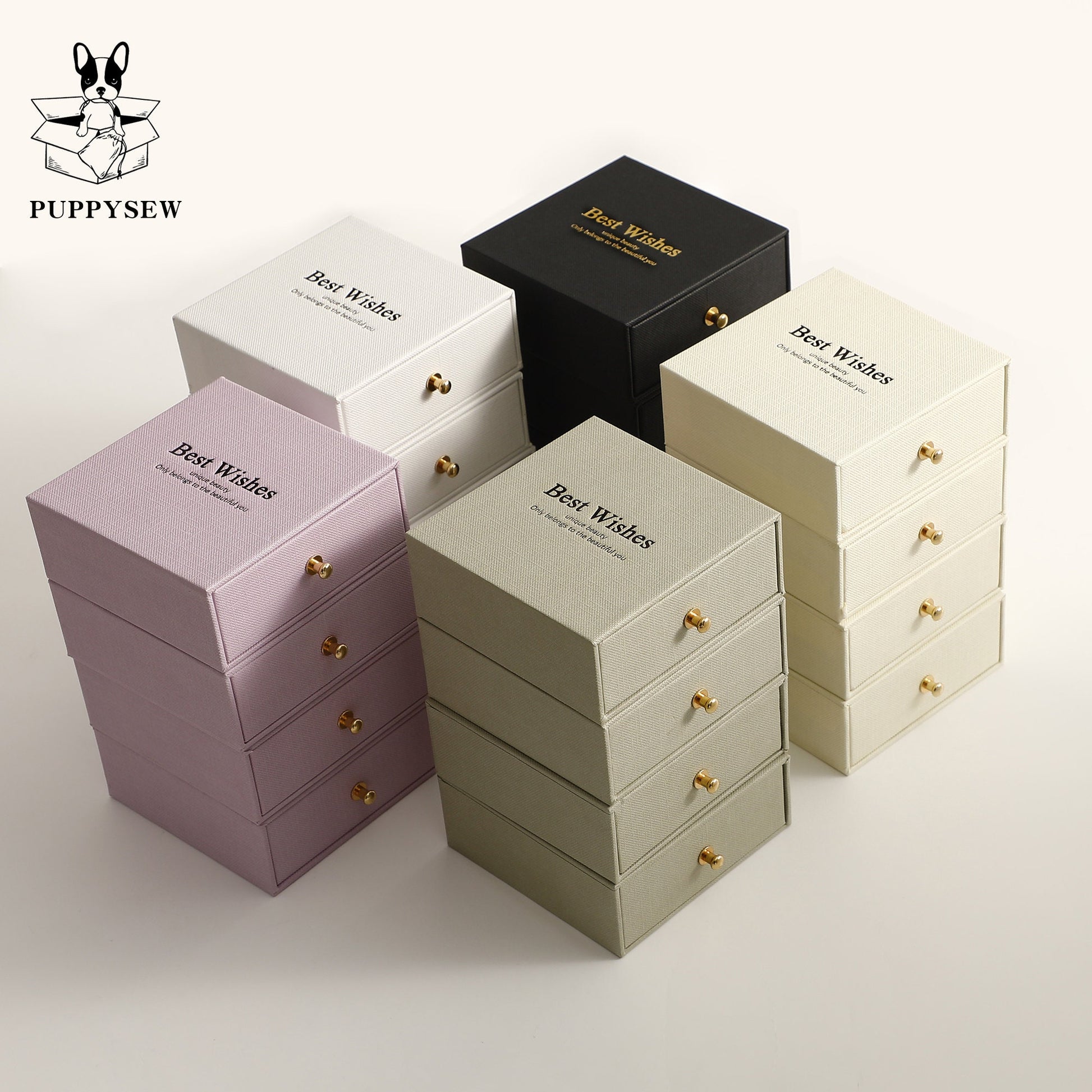 Customizable Jewelry Box with Metal Handle - Necklace, Ring Packaging (50pcs)-1