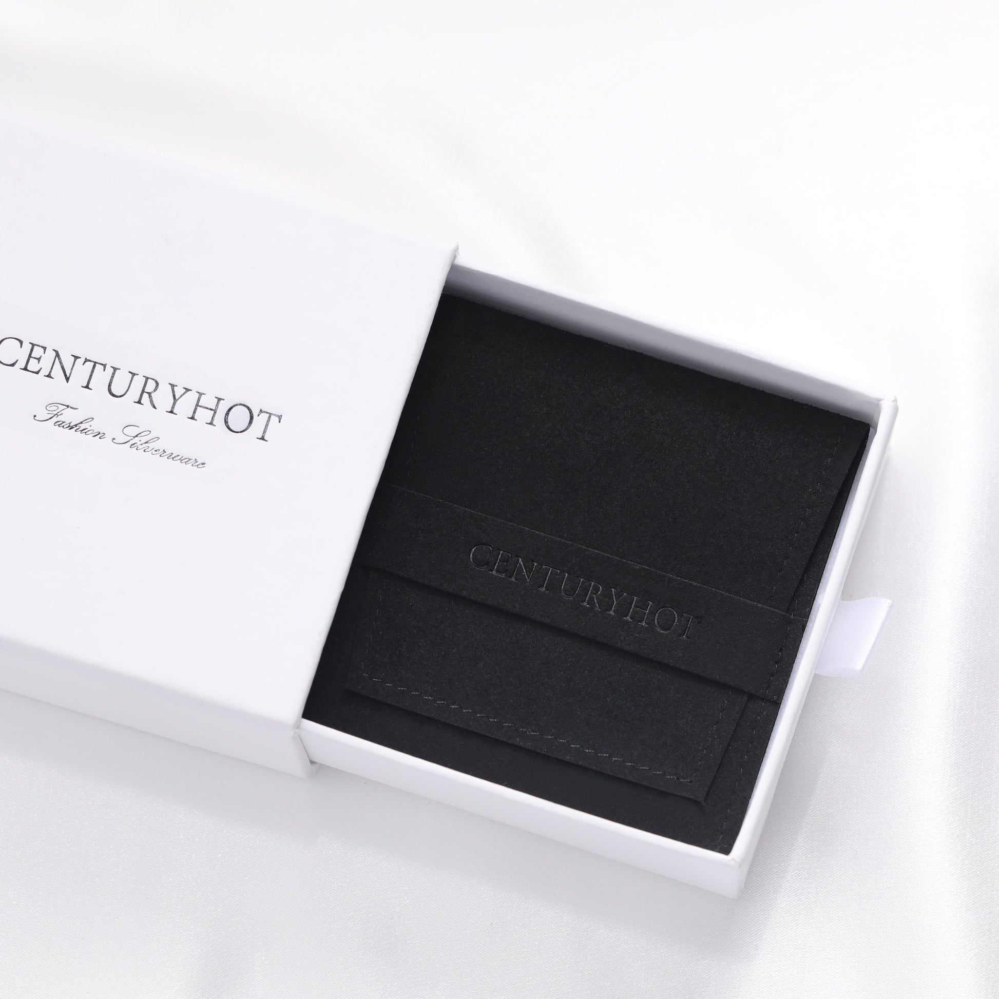 Custom Logo Microfiber Jewelry Bag - Black Fashion Packaging (50pcs)-5