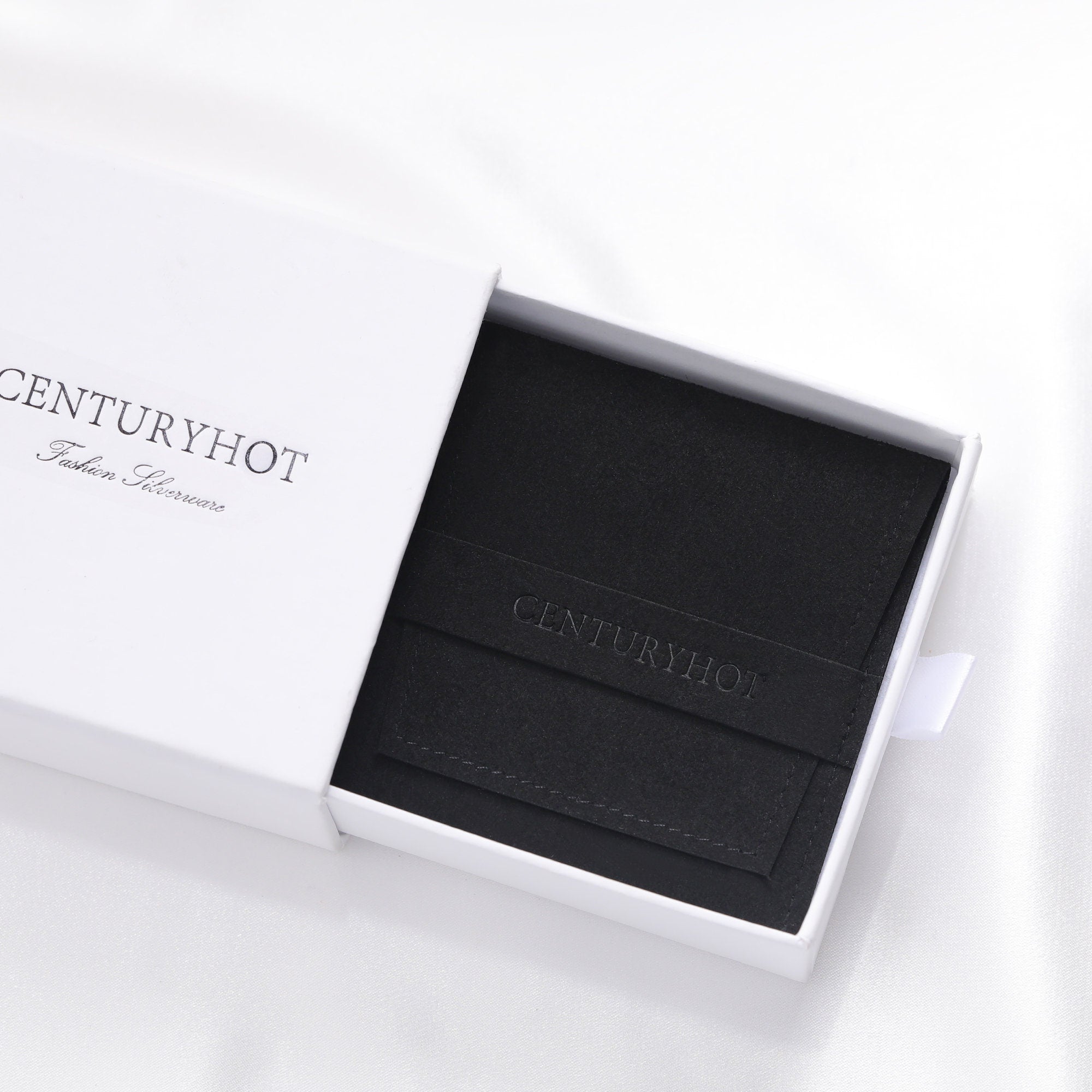 Custom Logo Microfiber Jewelry Bag - Black Fashion Packaging (50pcs)-zoom-5