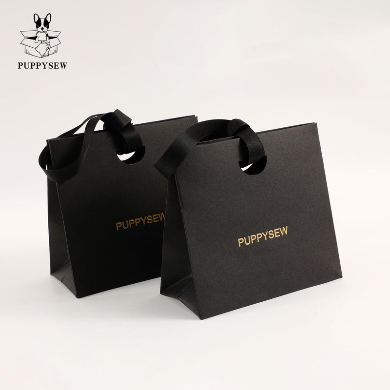 Custom Kraft Paper Gift Bags with Logo & Ribbon – Thick Texture Packaging-zoom-