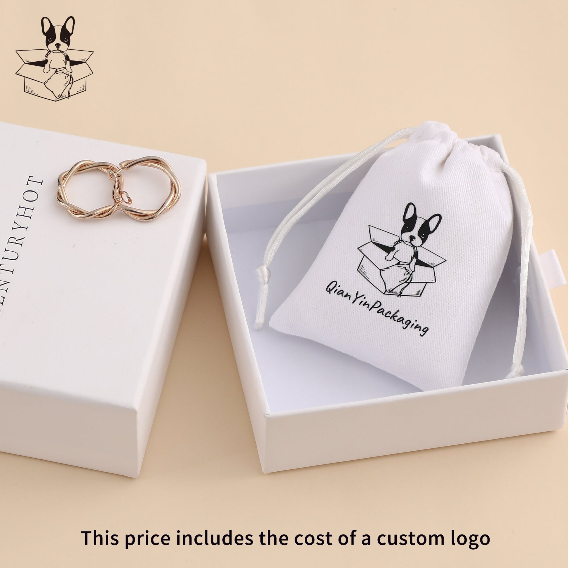 Custom Logo Twill Cotton Drawstring Bag: Jewelry Packaging Pouch-5