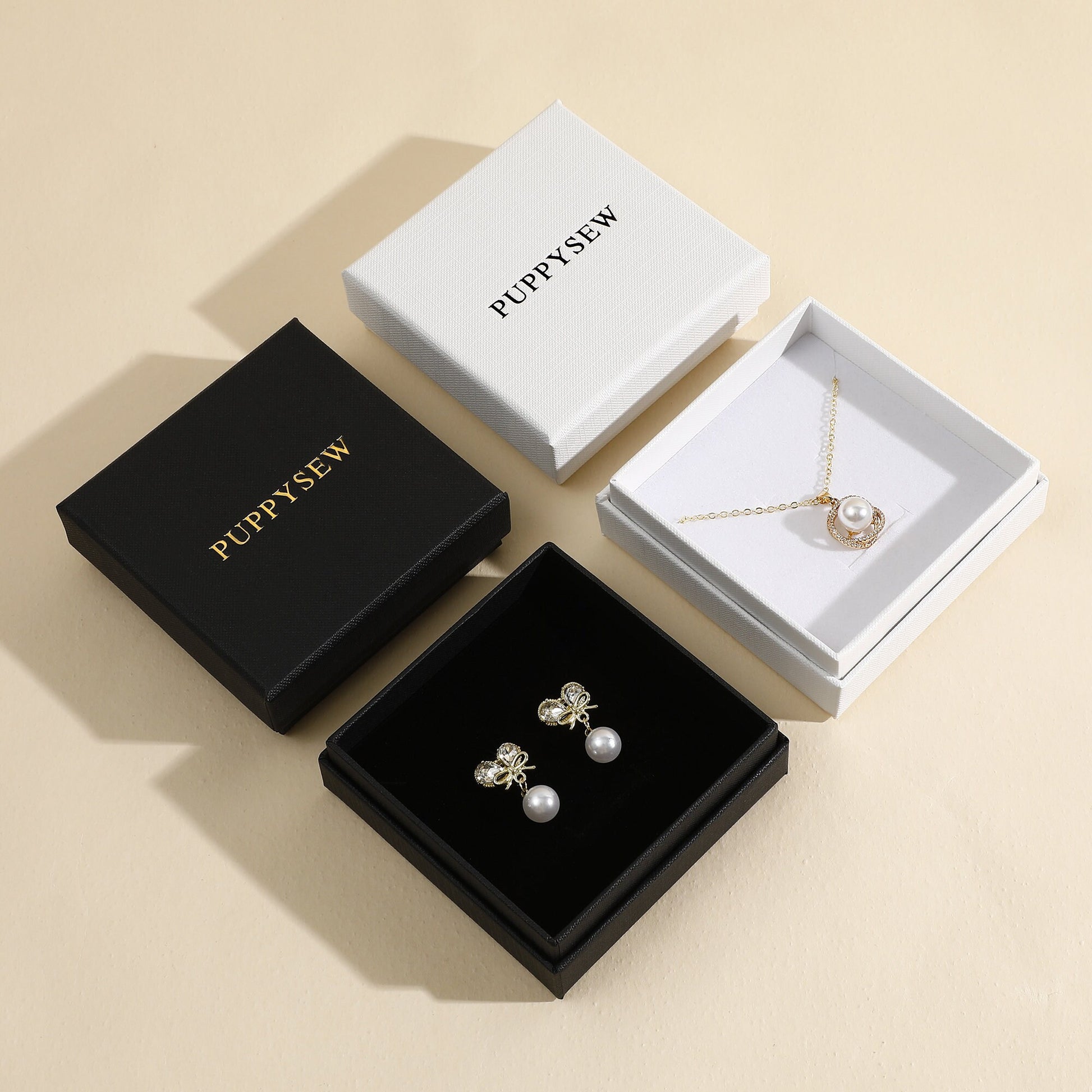 50 Custom Logo Jewelry Boxes: Necklace, Ring, Earring Packaging-6