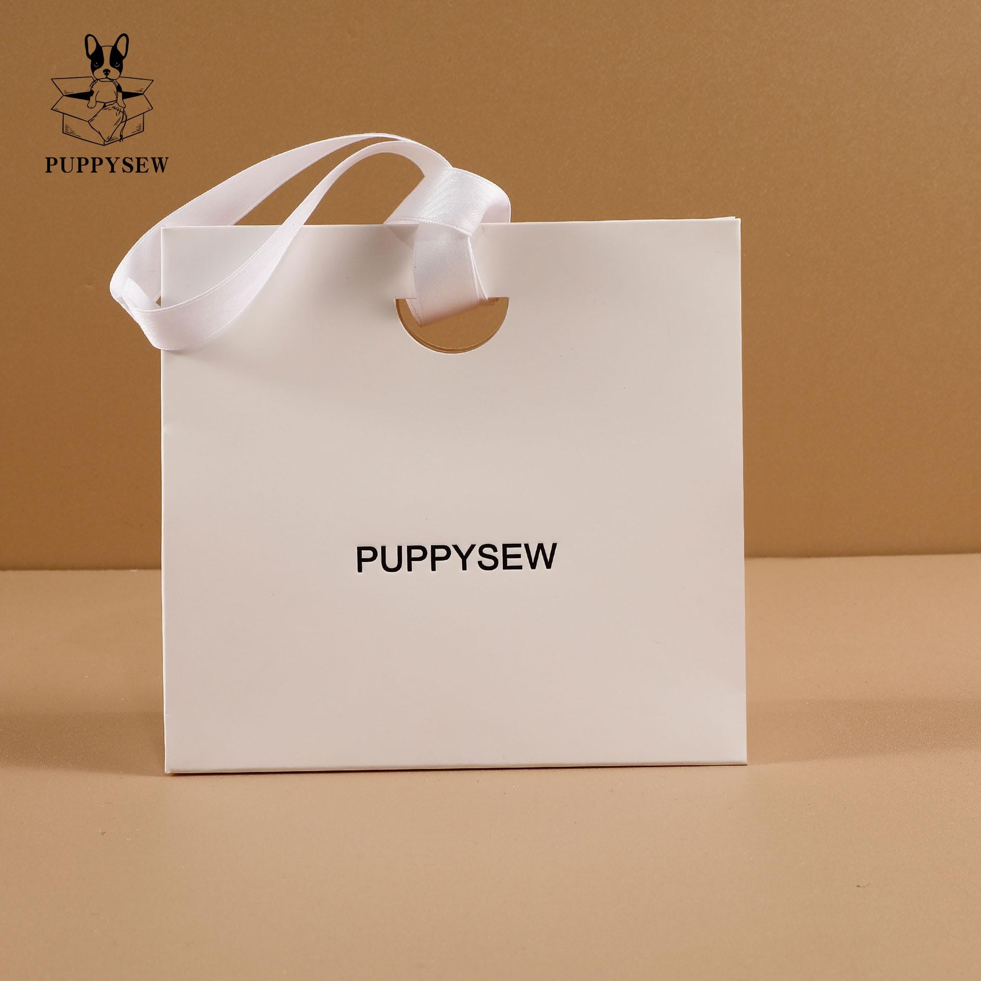 Custom Kraft Paper Gift Bags with Logo & Ribbon – Thick Texture Packaging-zoom-4