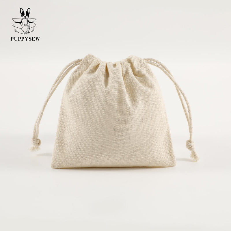 100 Custom Cotton Canvas Drawstring Bags: Logo Jewelry Packaging-zoom-