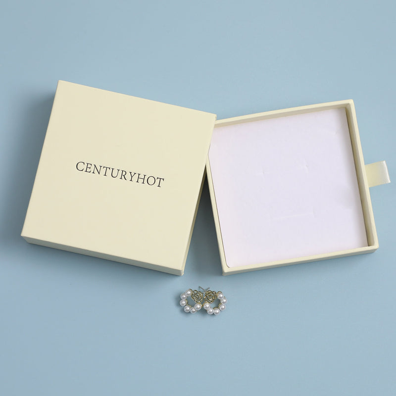 Custom Cream Jewelry Box: Logo, Drawer Style, Bulk (50pcs)-zoom-