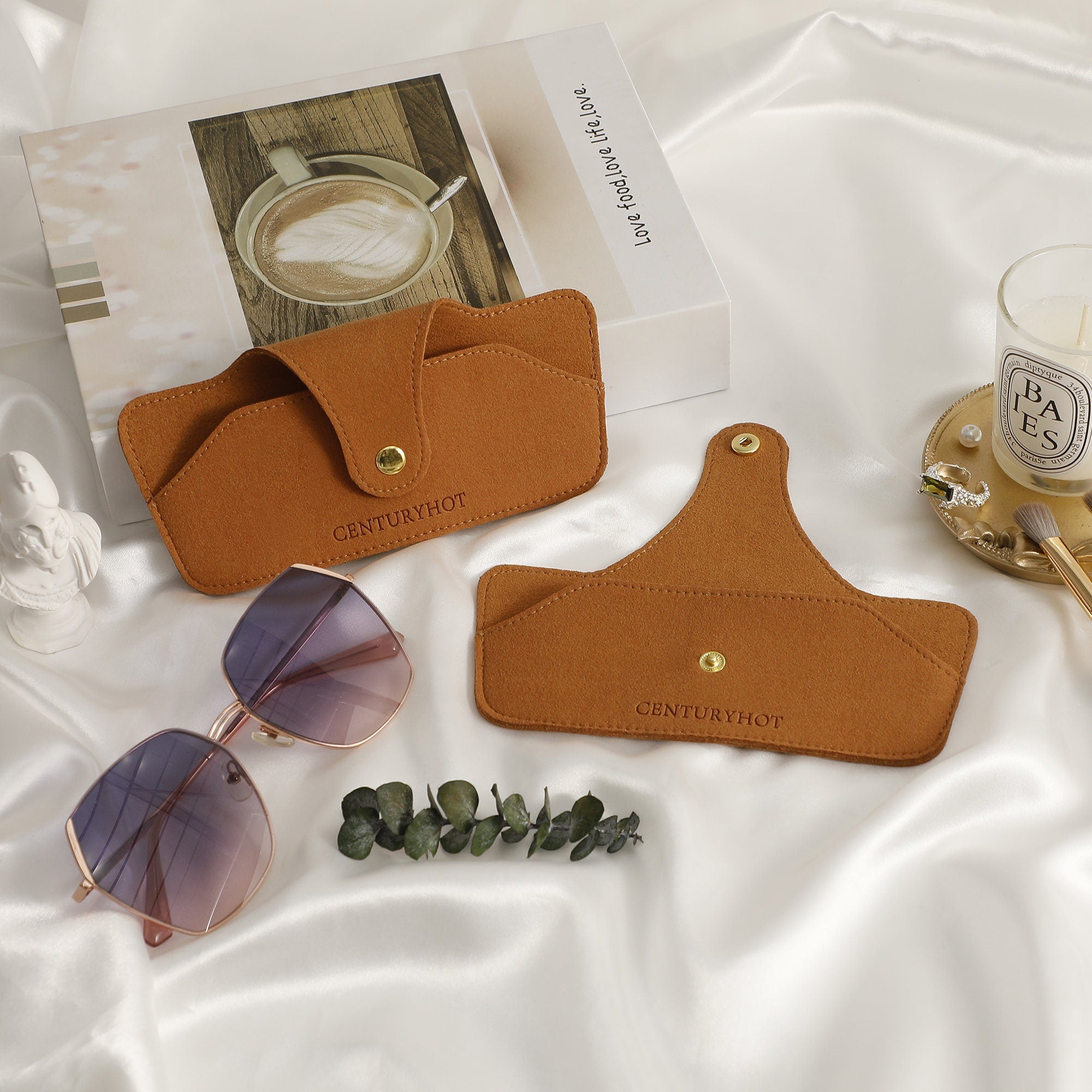 Microfiber Sunglasses Case, Portable Snap Closure, Customizable Logo-zoom-9