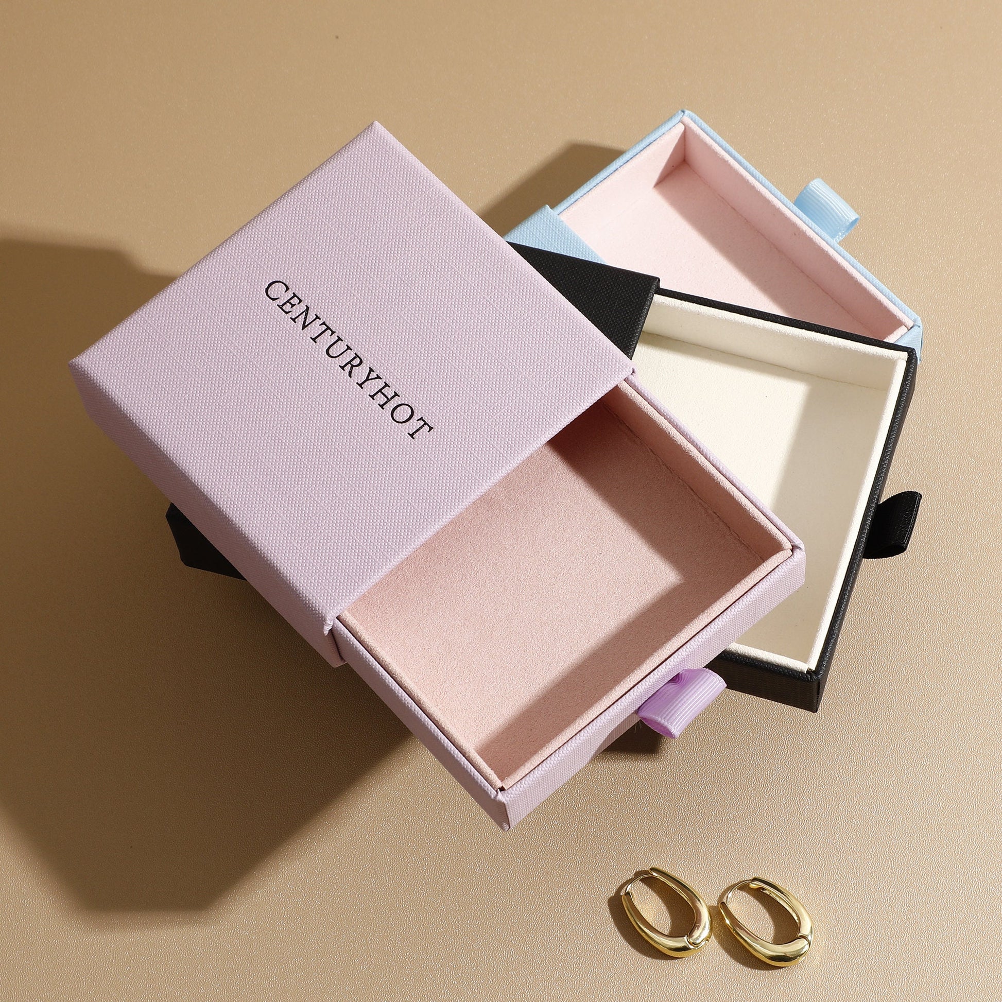 Custom Logo Paper Jewelry Box, Necklace & Ring Gift Packaging-4