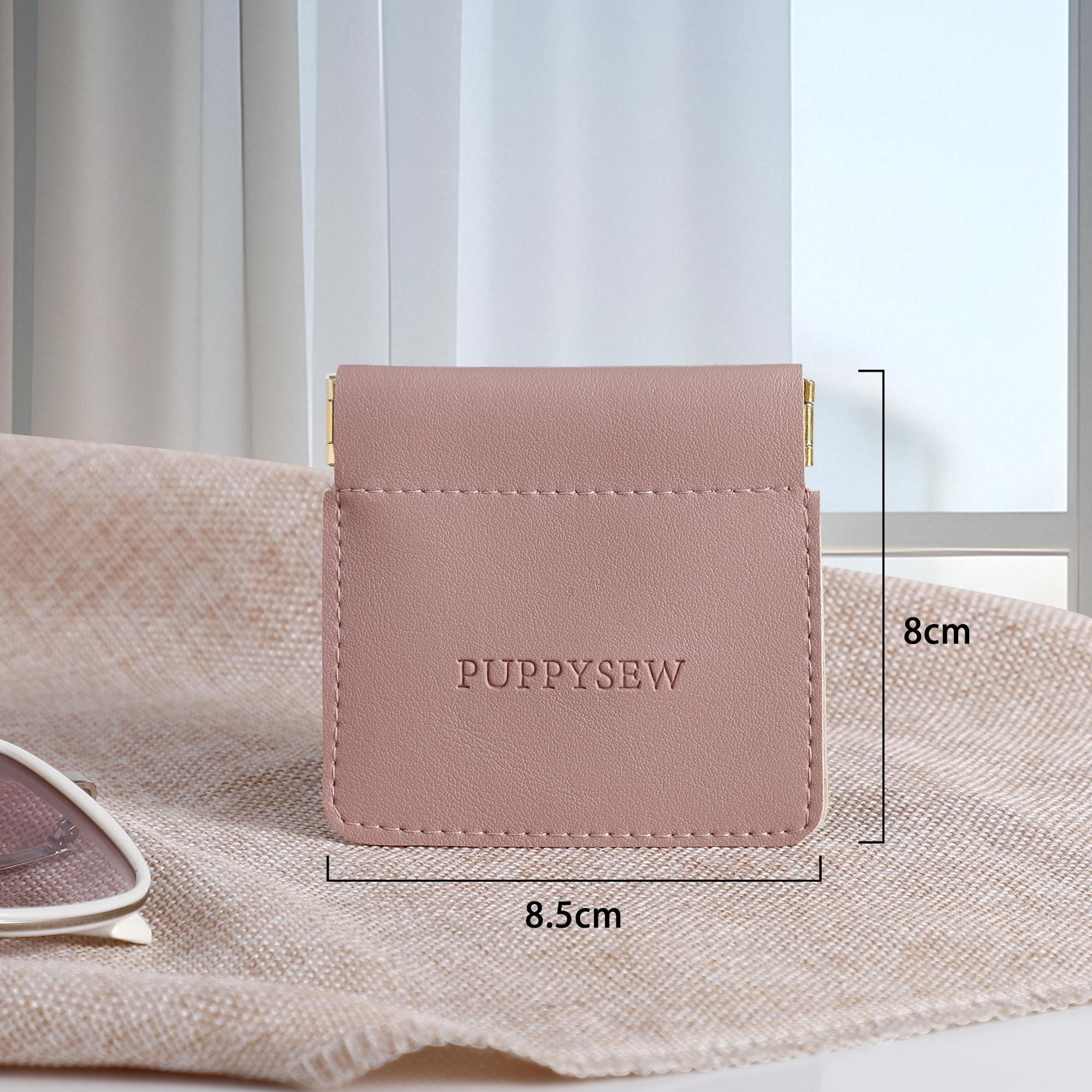 Custom Leather Jewelry Pouch, Snap Closure, Personalized Logo-zoom-2