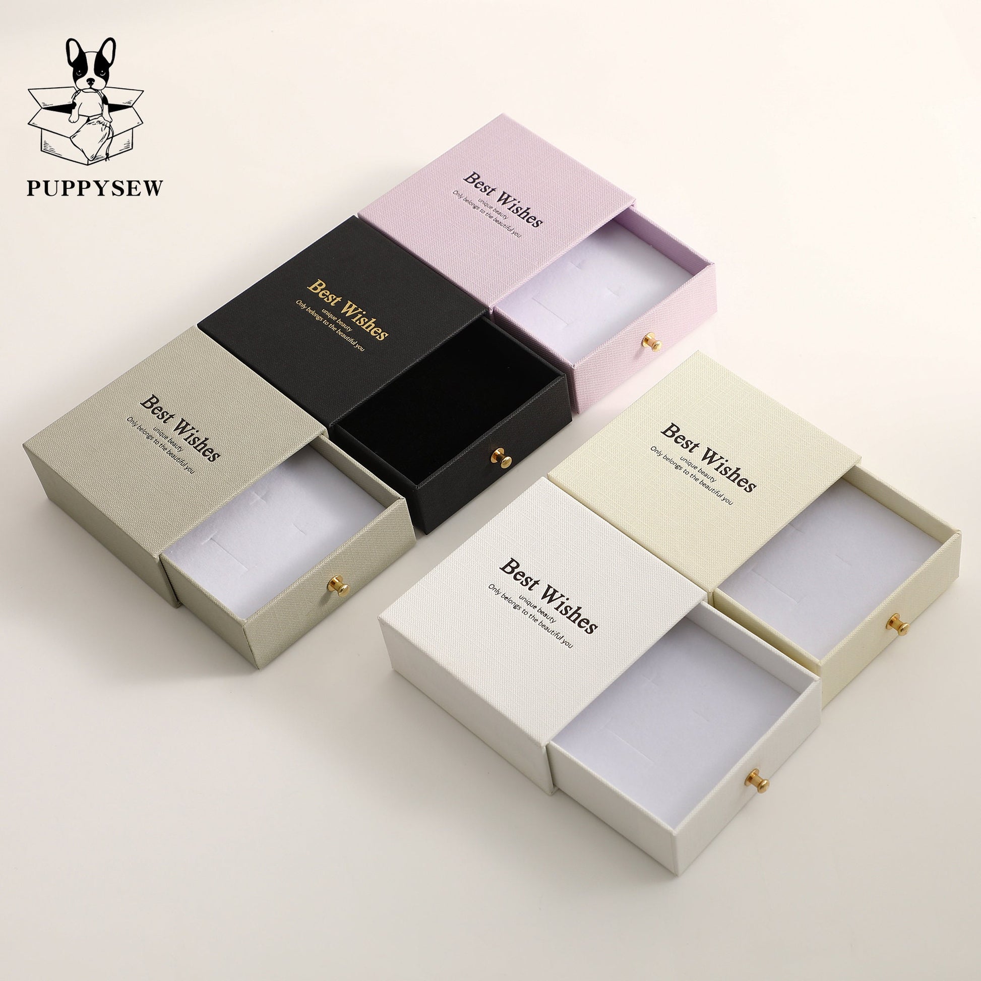 Customizable Jewelry Box with Metal Handle - Necklace, Ring Packaging (50pcs)-8