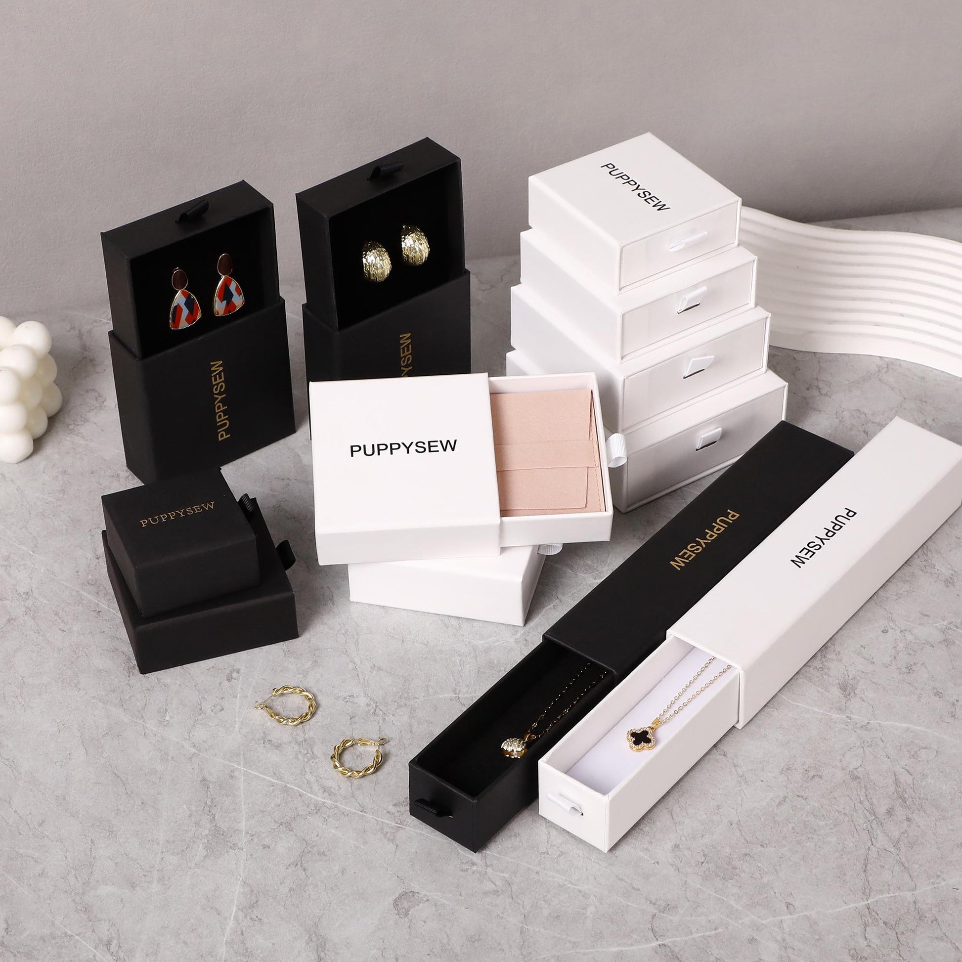 Custom Logo Jewelry Gift Boxes – Small Drawer-Type Packaging-3