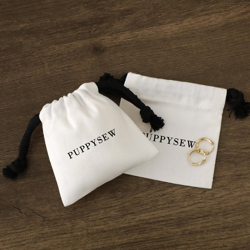 100 White Cotton Jewelry Bags – Custom Logo Gift Packaging-zoom-
