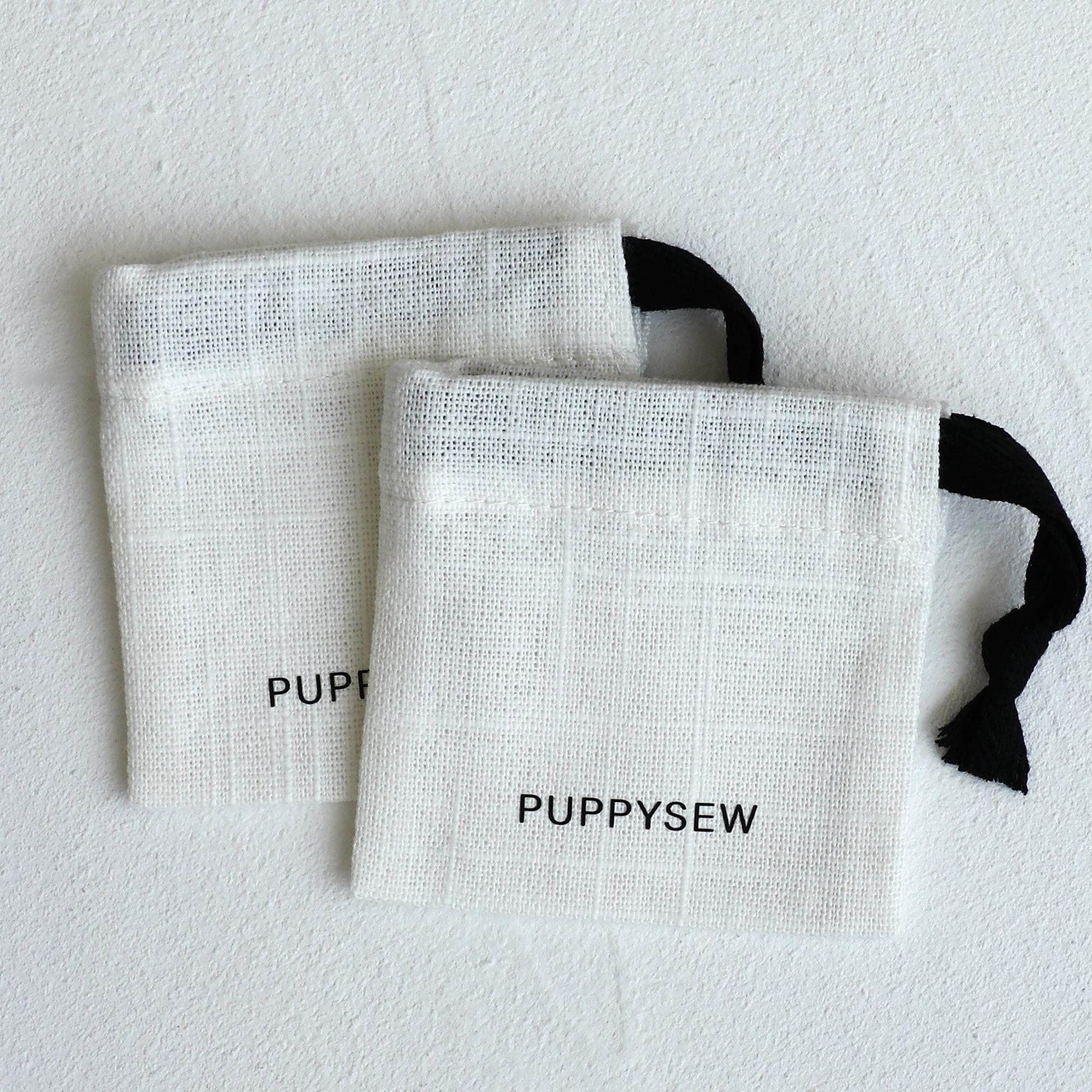 100 White Cotton Canvas Drawstring Bags, Personalized Logo Jewelry Packaging-3