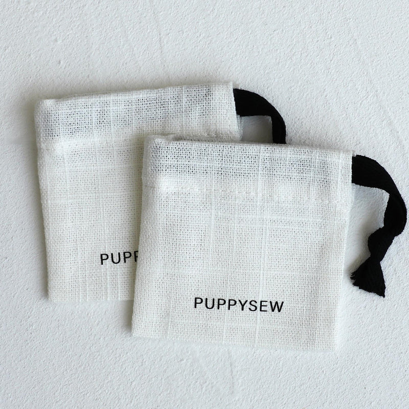 100 White Cotton Canvas Drawstring Bags, Personalized Logo Jewelry Packaging-zoom-