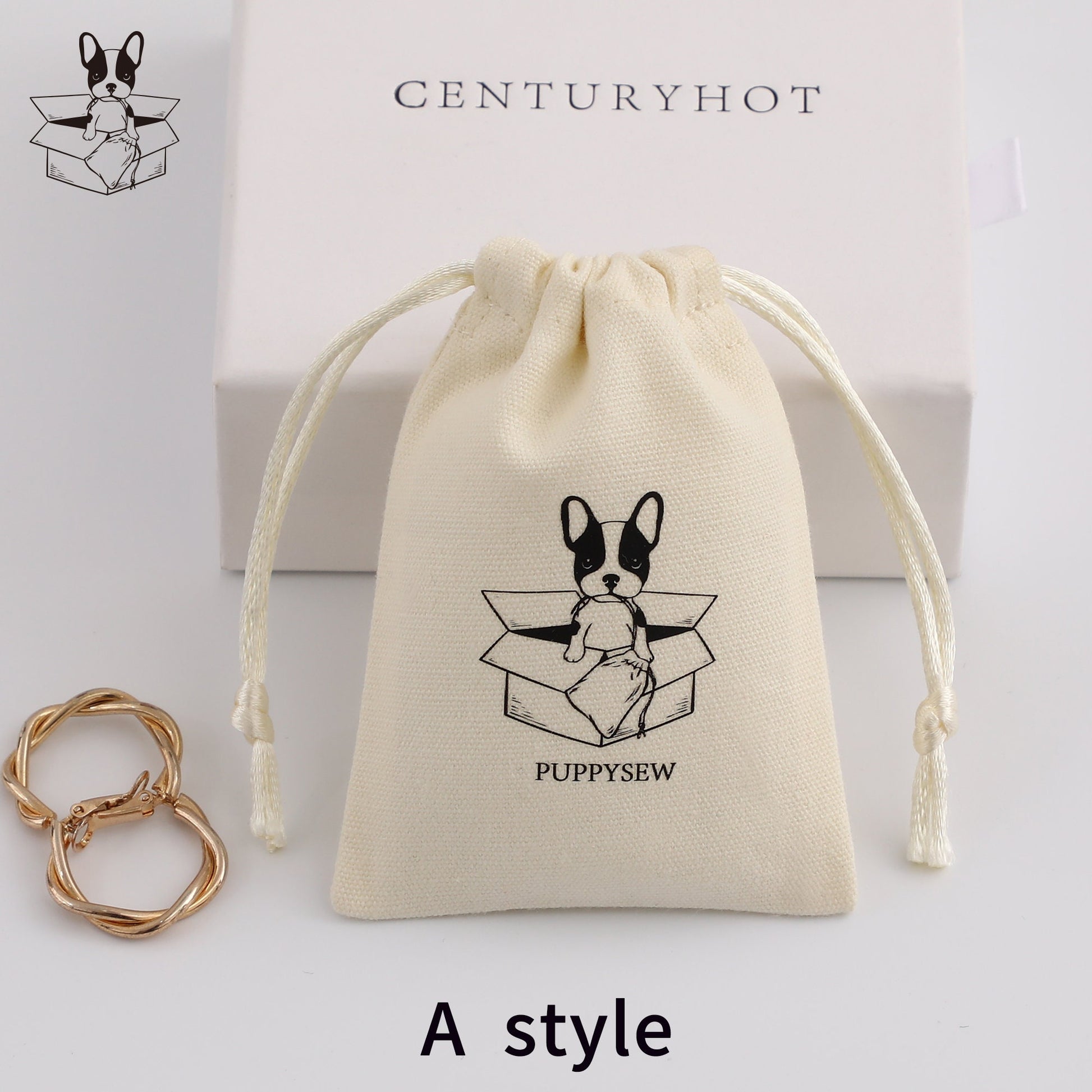 50 Canvas Drawstring Bags - Custom Logo Jewelry Packaging-7