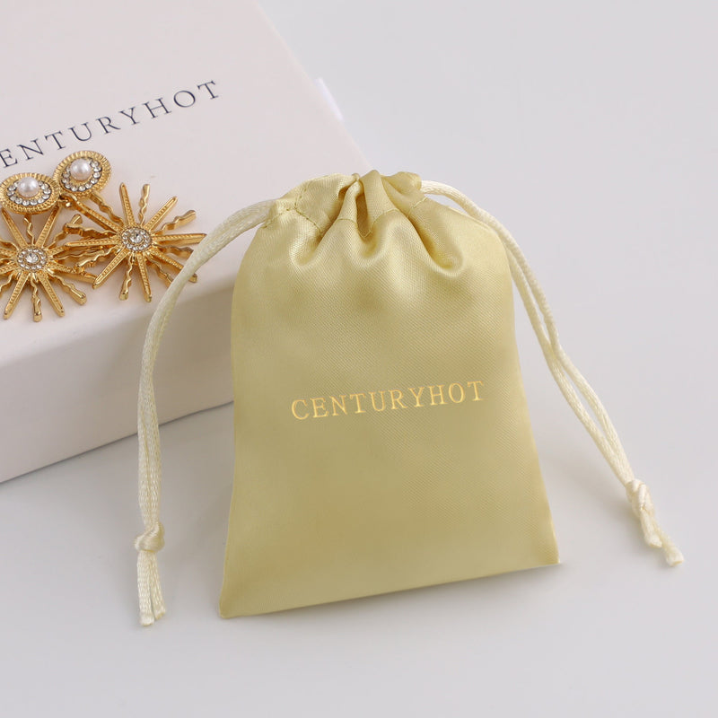 Custom Logo Satin Drawstring Pouch, Jewelry Packaging-zoom-