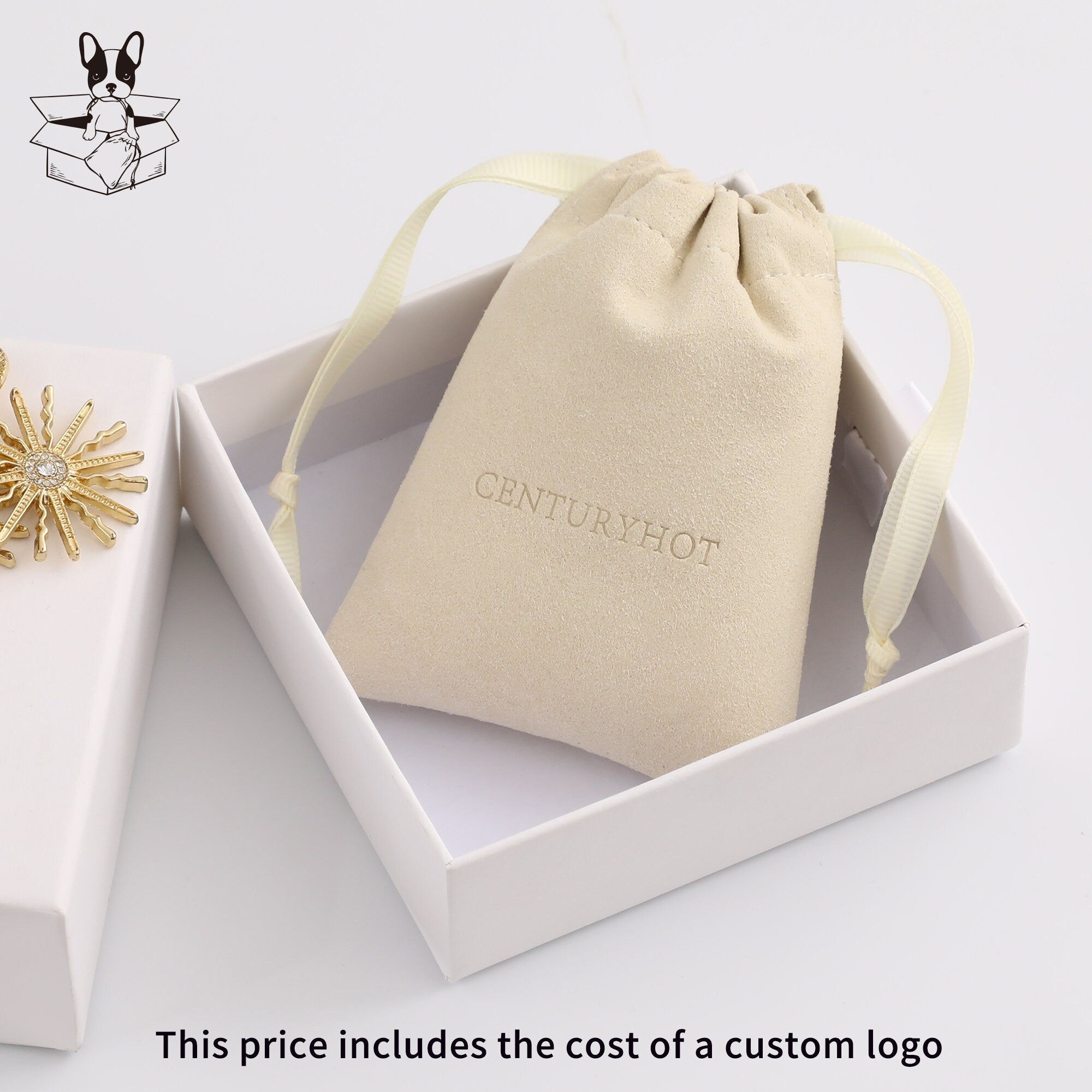 Personalized Microfiber Drawstring Bag, Custom Logo Jewelry Packaging-zoom-4