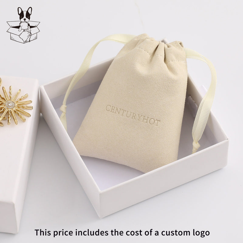 Personalized Microfiber Drawstring Bag, Custom Logo Jewelry Packaging-zoom-