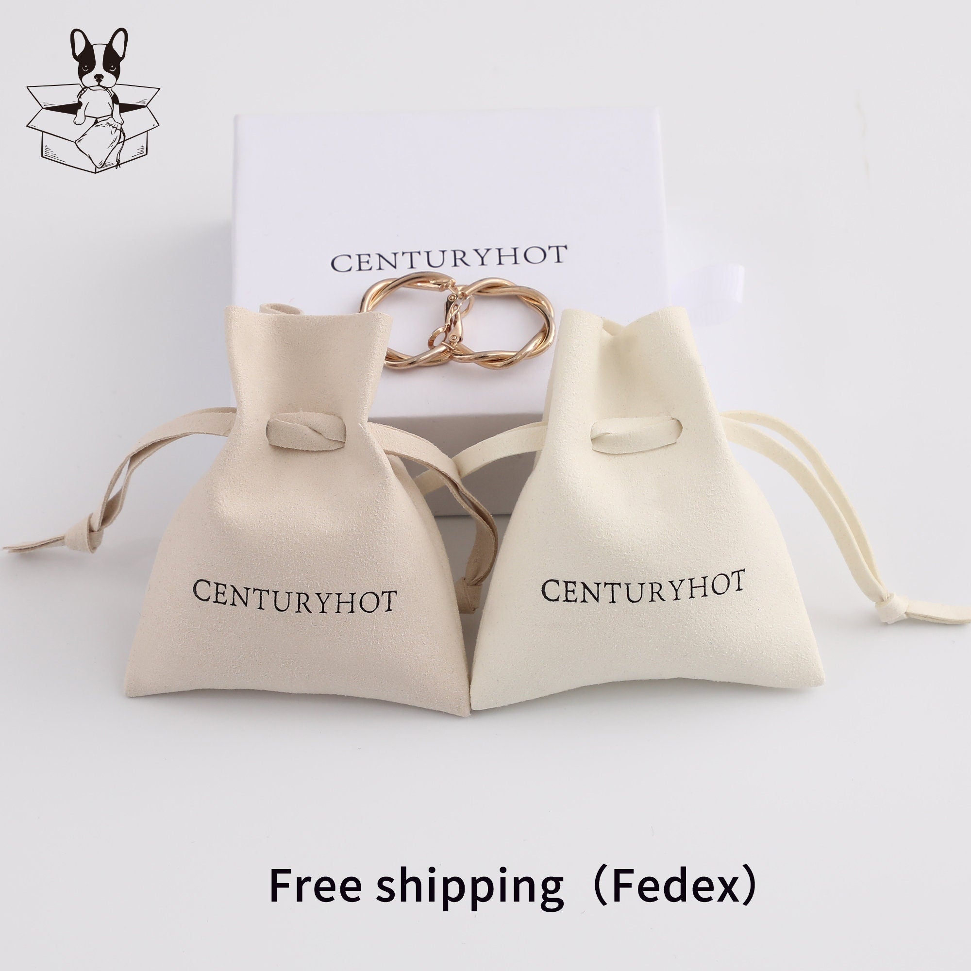 Custom Logo Microfiber Jewelry Pouch - Wedding Favor Packaging