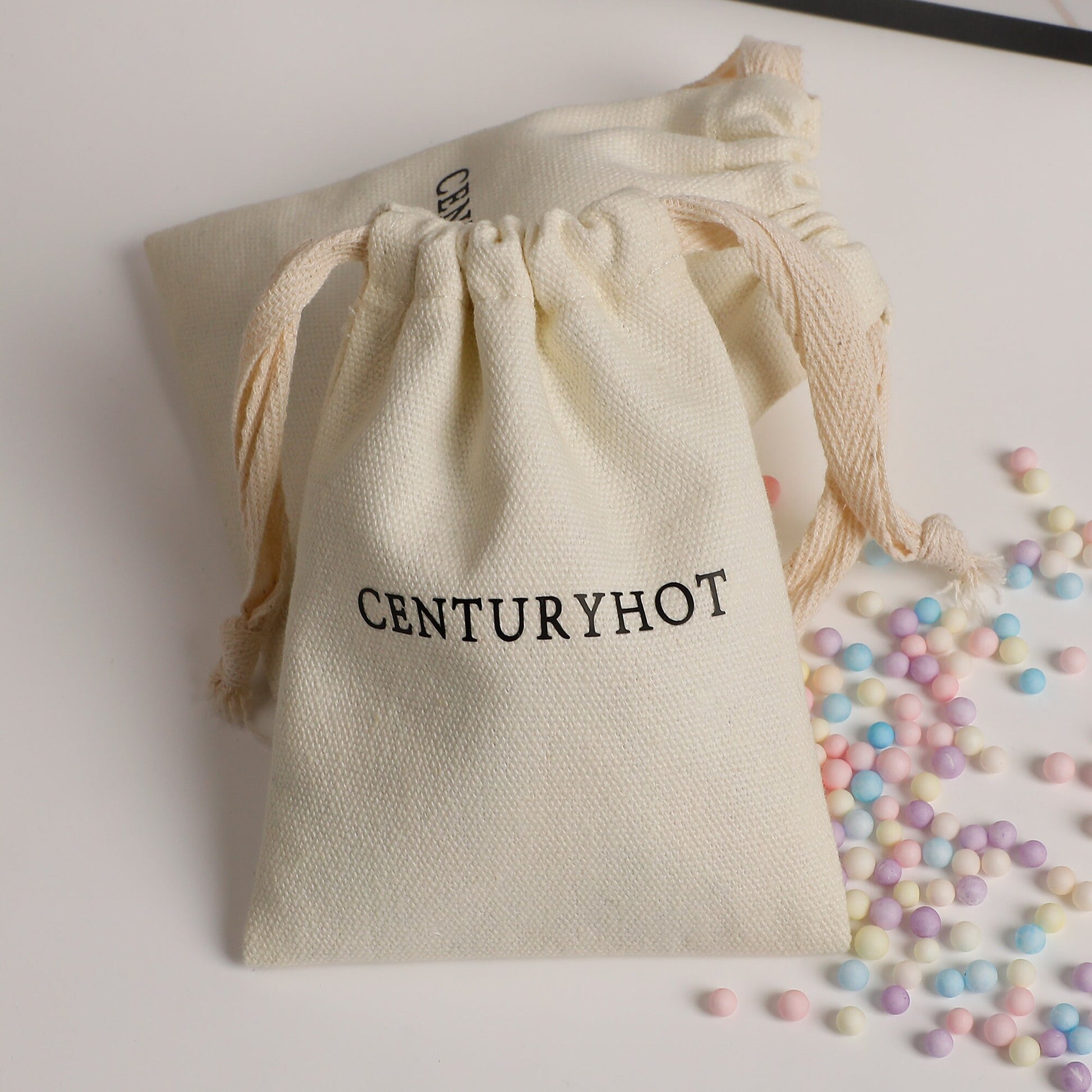 Custom Logo Cotton Drawstring Bag: Jewelry, Wedding Favor, Gift Sachet-6