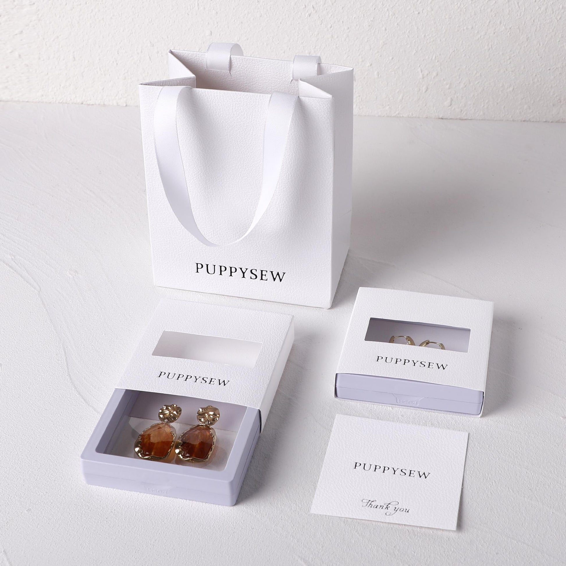 Custom Logo Jewelry Packaging Set | Floating PE Box, Gift Bag, Card (50 Sets)-1