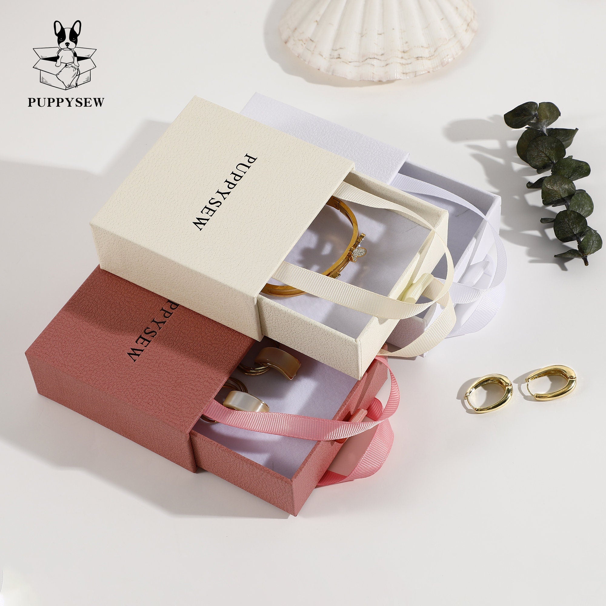 Customizable Jewelry Gift Box with Handle, 9x9x3.5cm-zoom-8