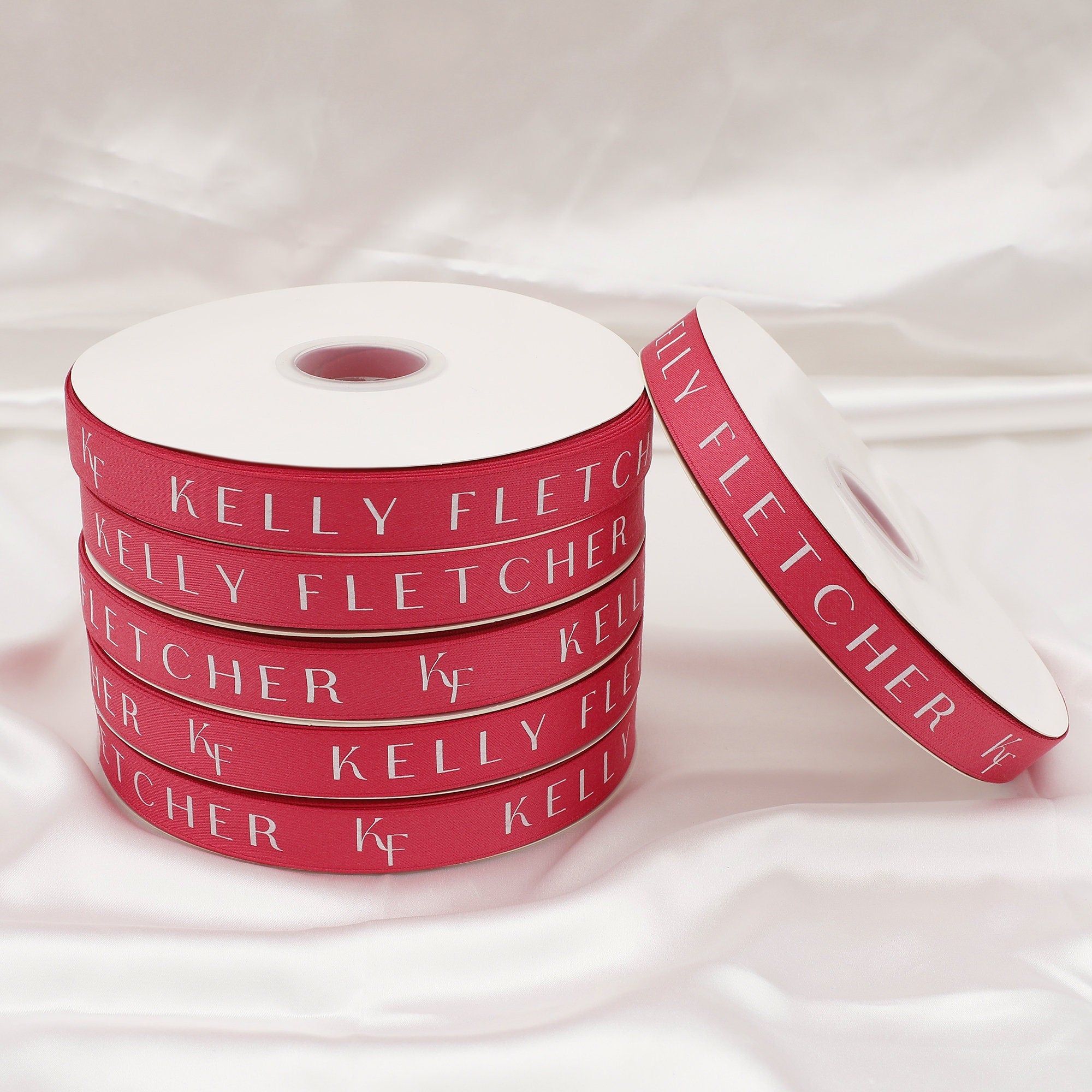 1pcs personalized screen print custom logo polyester ribbons for decoration gift box packaging-zoom-5