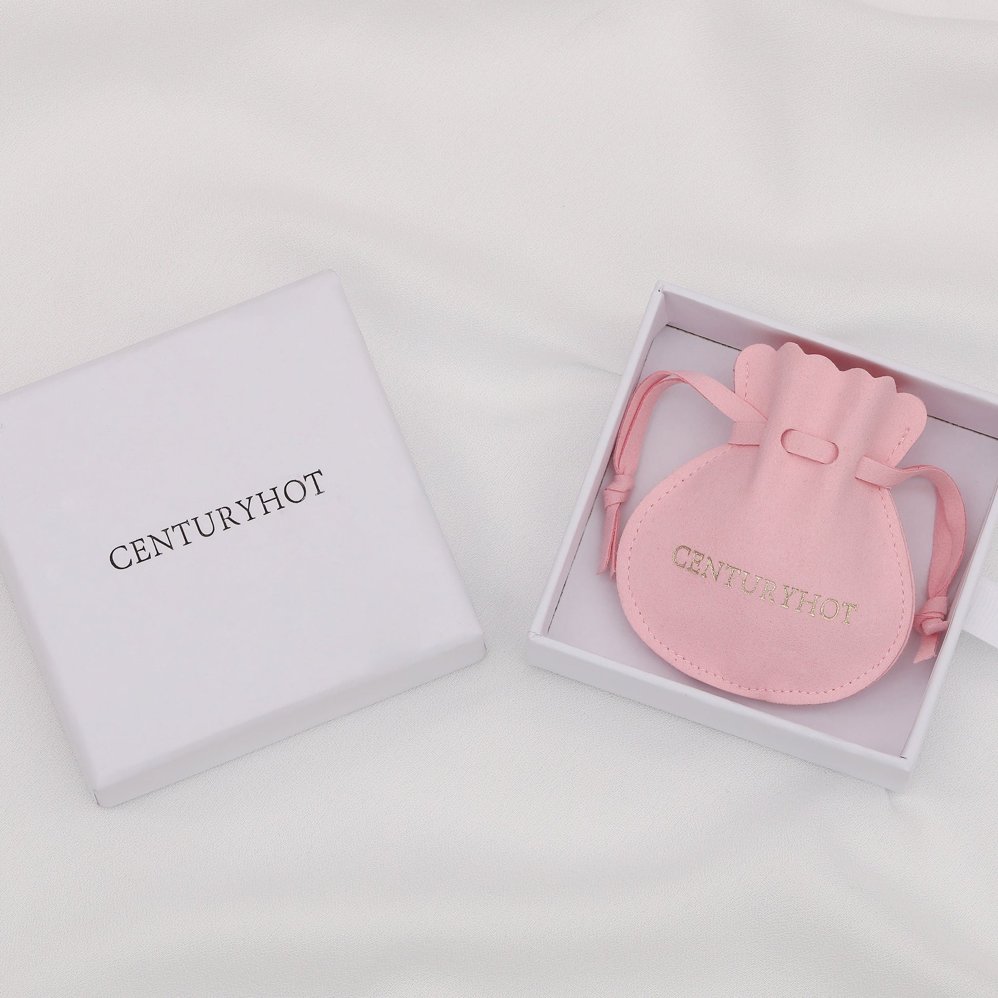 50 Sand Microfiber Jewelry Bags, Personalized Logo Drawstring Packaging-8
