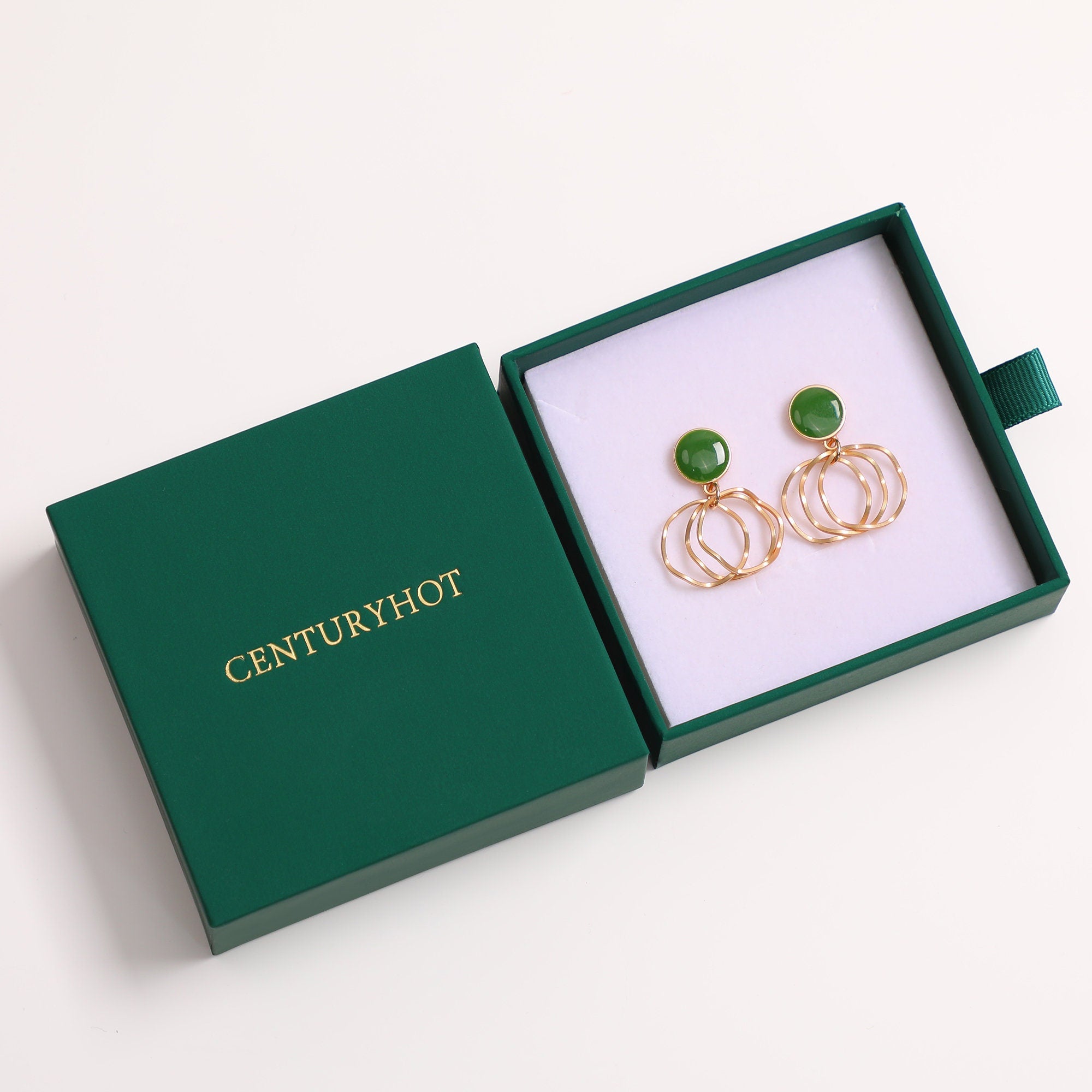 Personalized Jewelry Box: 50 White Paper Drawer Boxes, Custom Logo-zoom-1