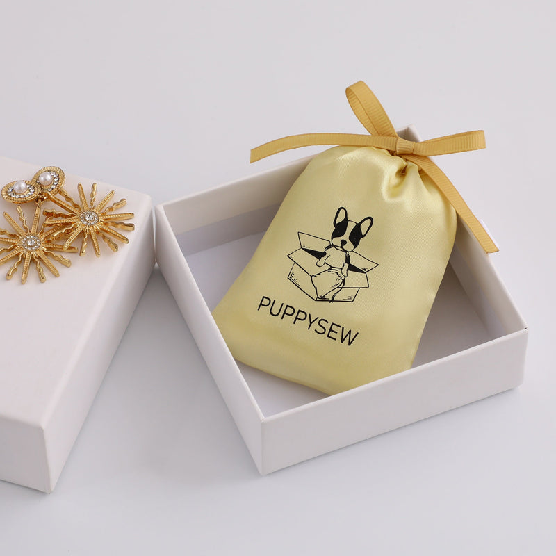 Custom Logo Satin Drawstring Pouch, Jewelry Packaging-zoom-