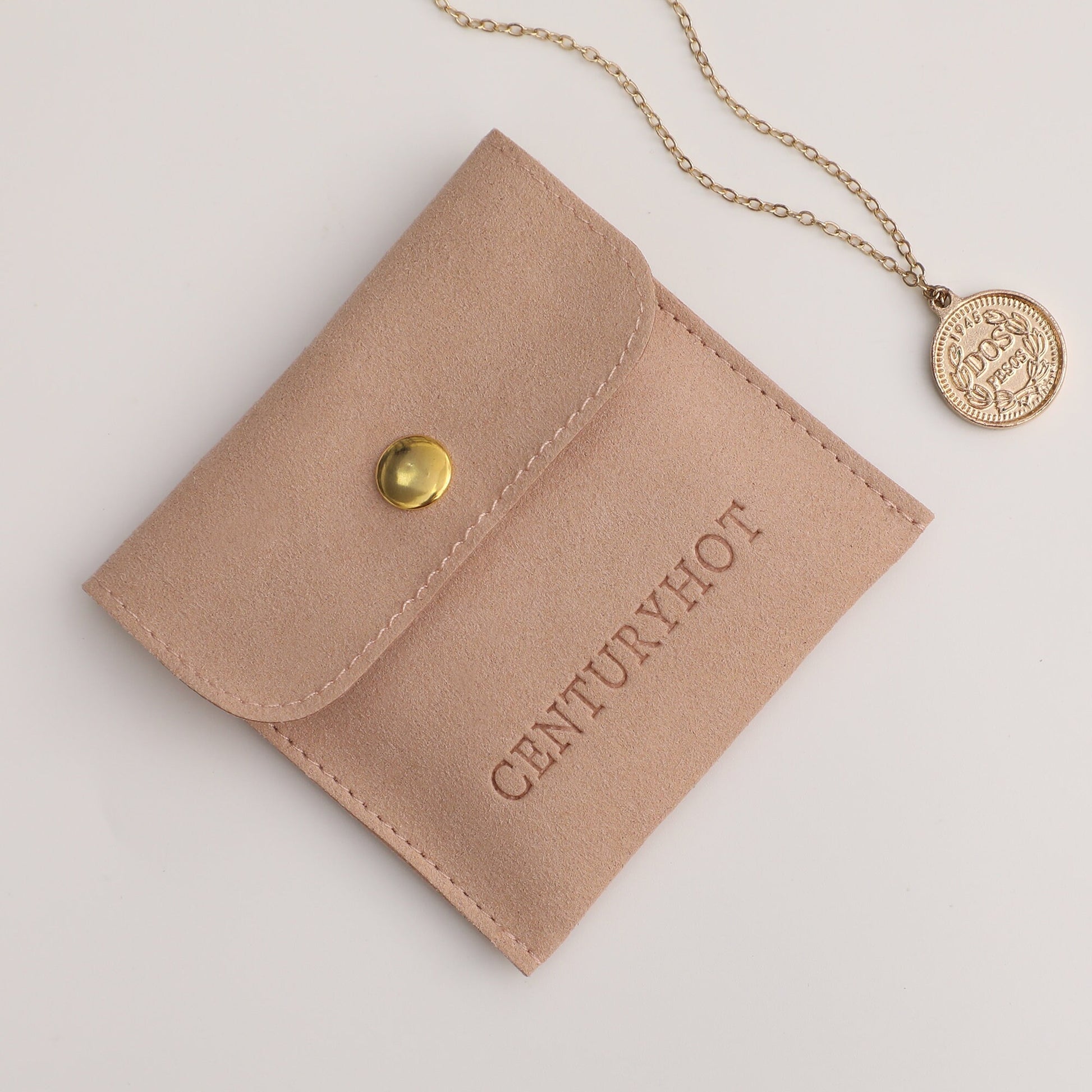 Custom Logo Jewelry Packaging: Microfiber Pouch with Insert Card, Set of 50-4
