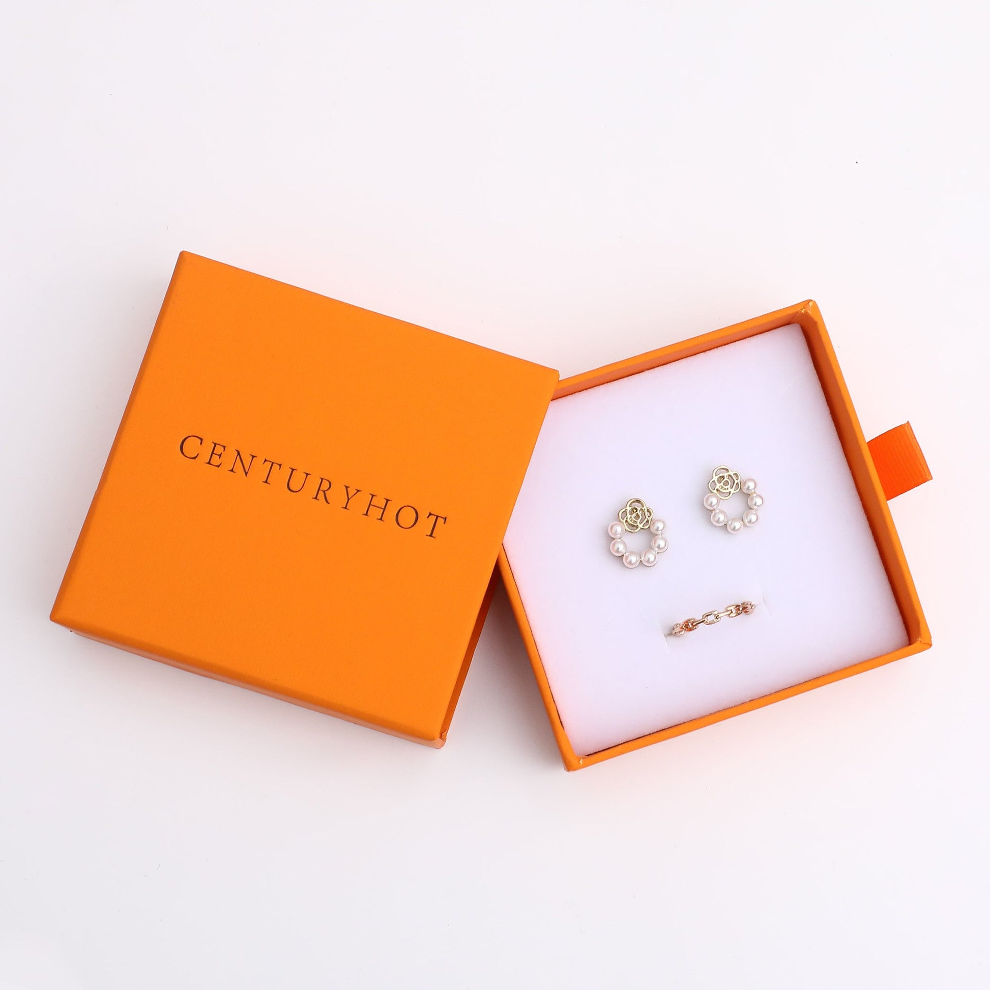 Custom Logo Jewelry Box, Orange Drawer Style (50pc)-3