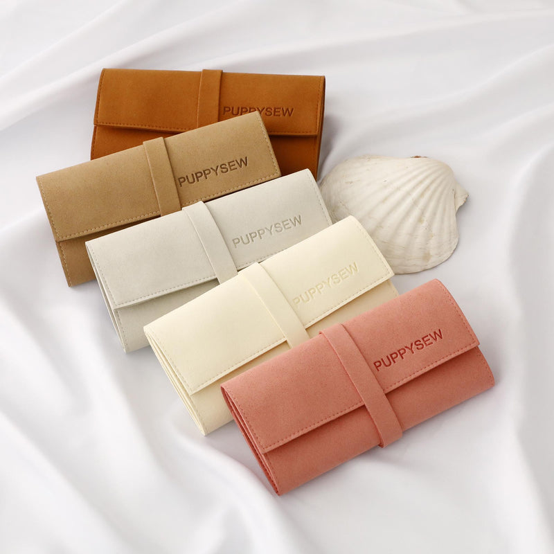 Travel Jewelry Roll Organizer – Microfiber Roll-Up Bag-zoom-