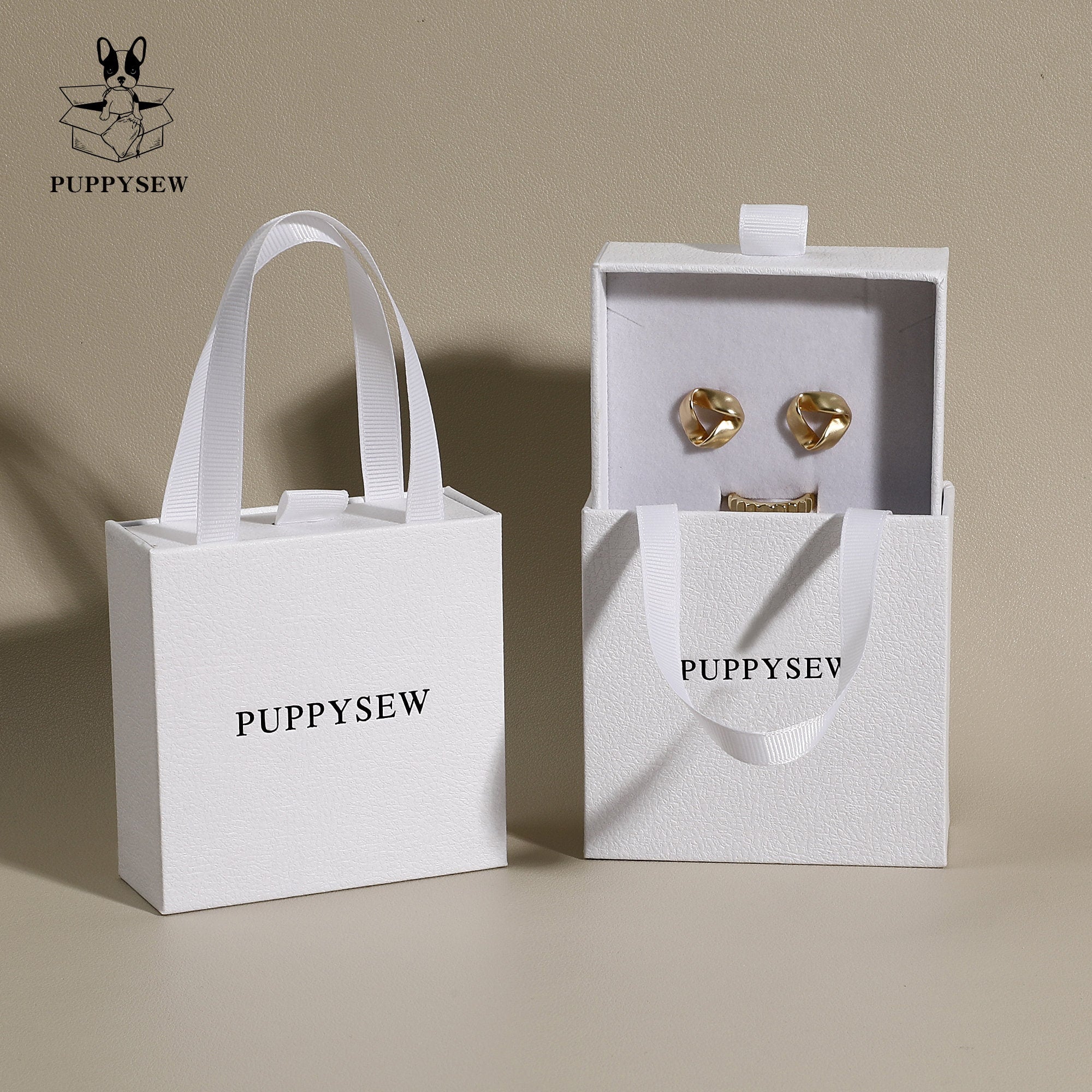 Customizable Jewelry Gift Box with Handle, 9x9x3.5cm