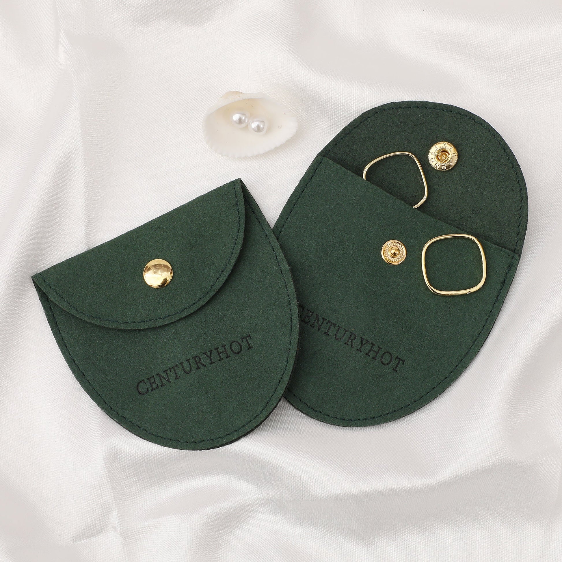 50 Personalized Microfiber Jewelry Bags, Custom Logo Packaging-8