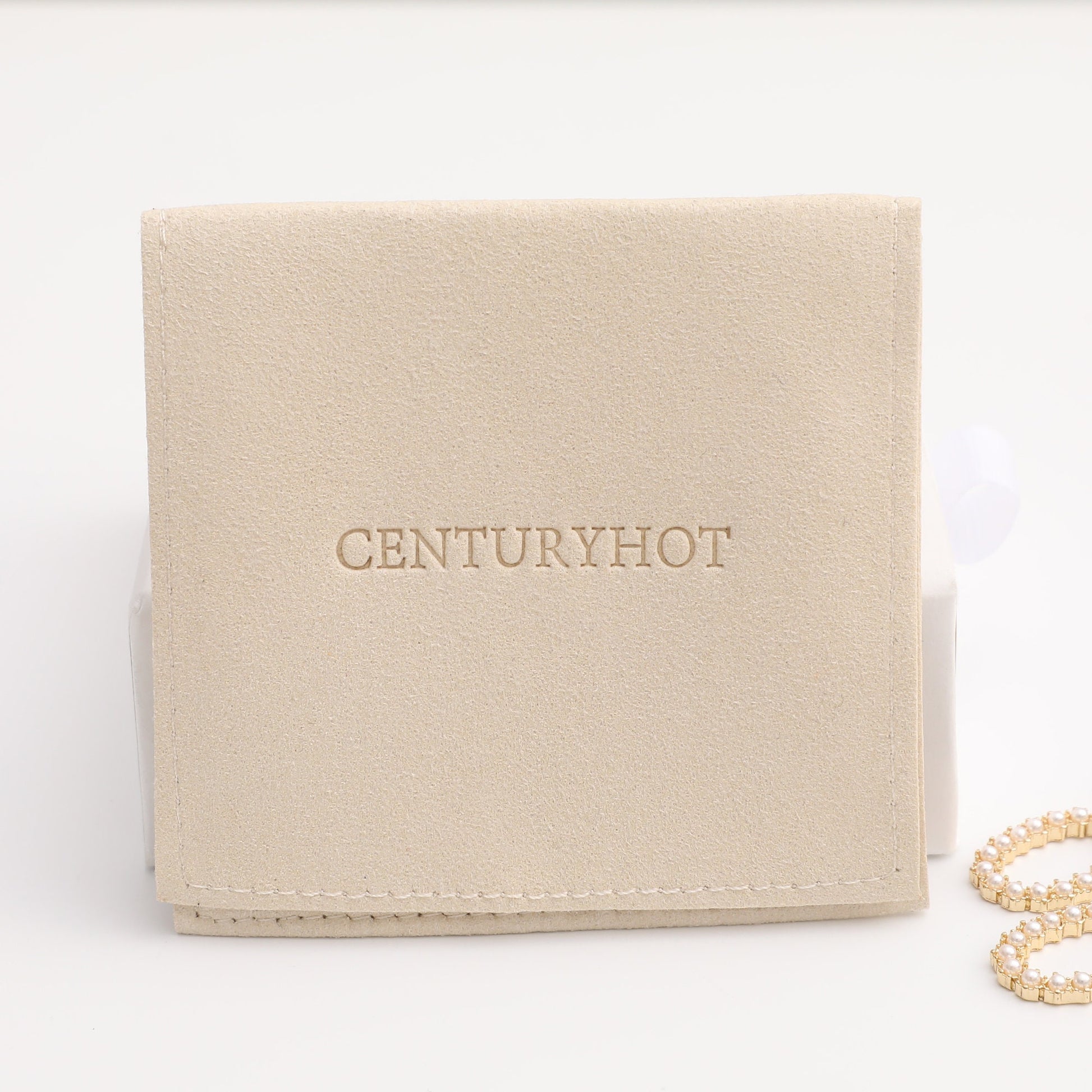 Embossed Logo Microfiber Jewelry Bag, Personalized Packaging-9