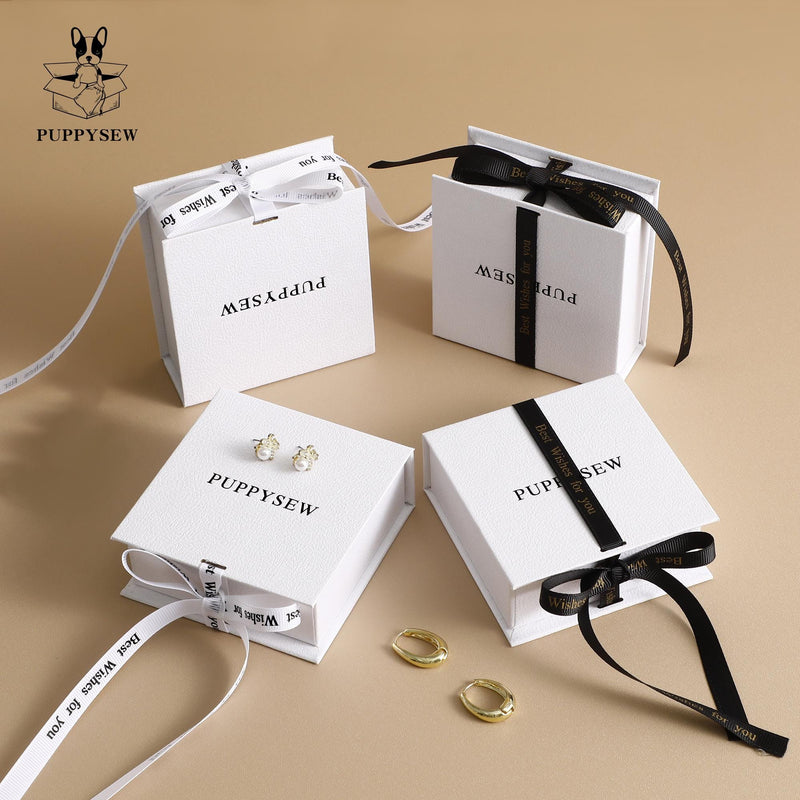 Luxury Magnetic Jewelry Box, Textured Cardboard Gift Box-zoom-