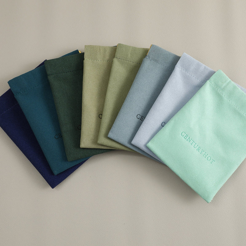 50pcs Custom Logo Microfiber Bag, Spring Buckle Closure-zoom-