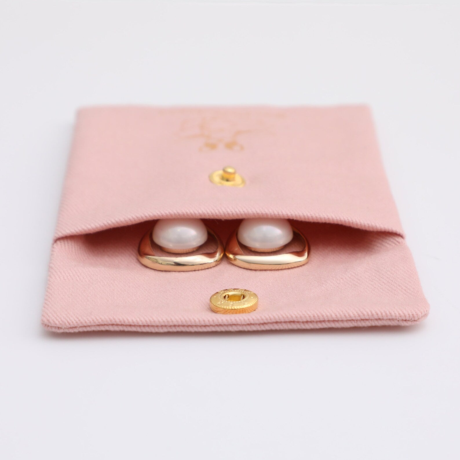 Custom Logo Cotton Twill Jewelry Bag with Snap, Personalized Sachet (50 Pieces)-zoom-4