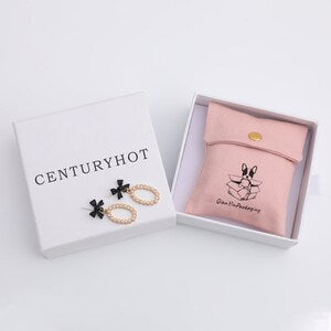 Custom Logo Cotton Twill Jewelry Bag with Snap, Personalized Sachet (50 Pieces)-zoom-